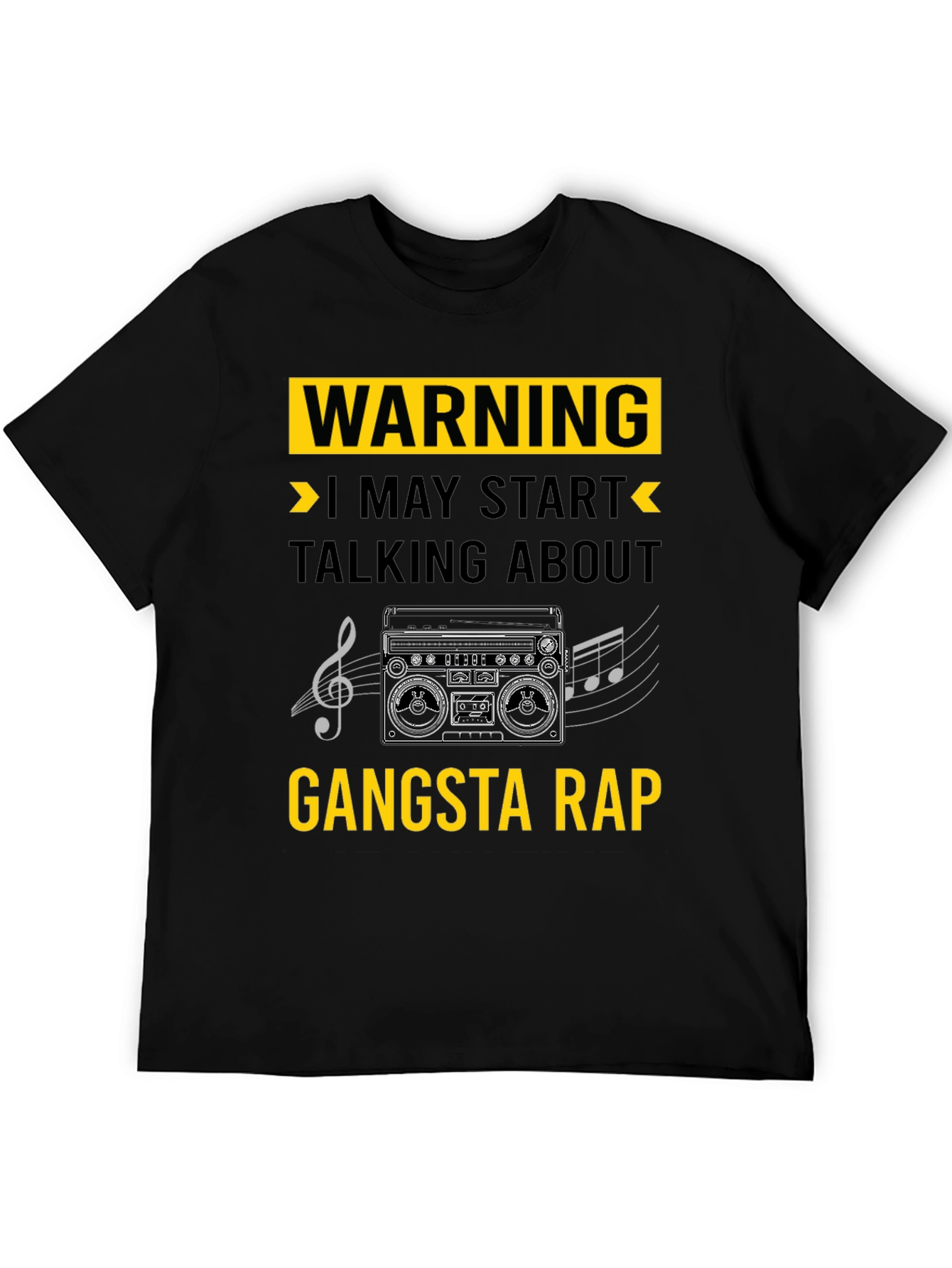 Black Warning May Start Talking Gangsta Rap T-Shirt view 5
