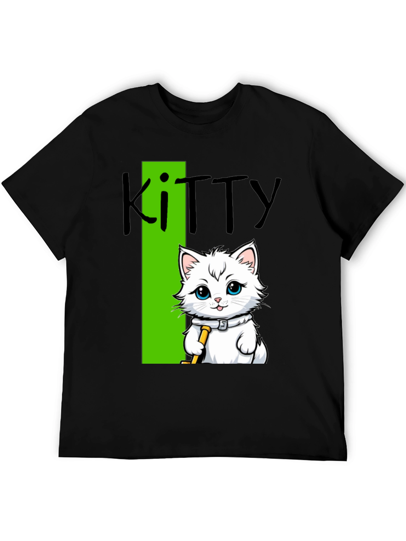 Black Kitty Cat T-Shirt - Fun Novelty Tee view 5