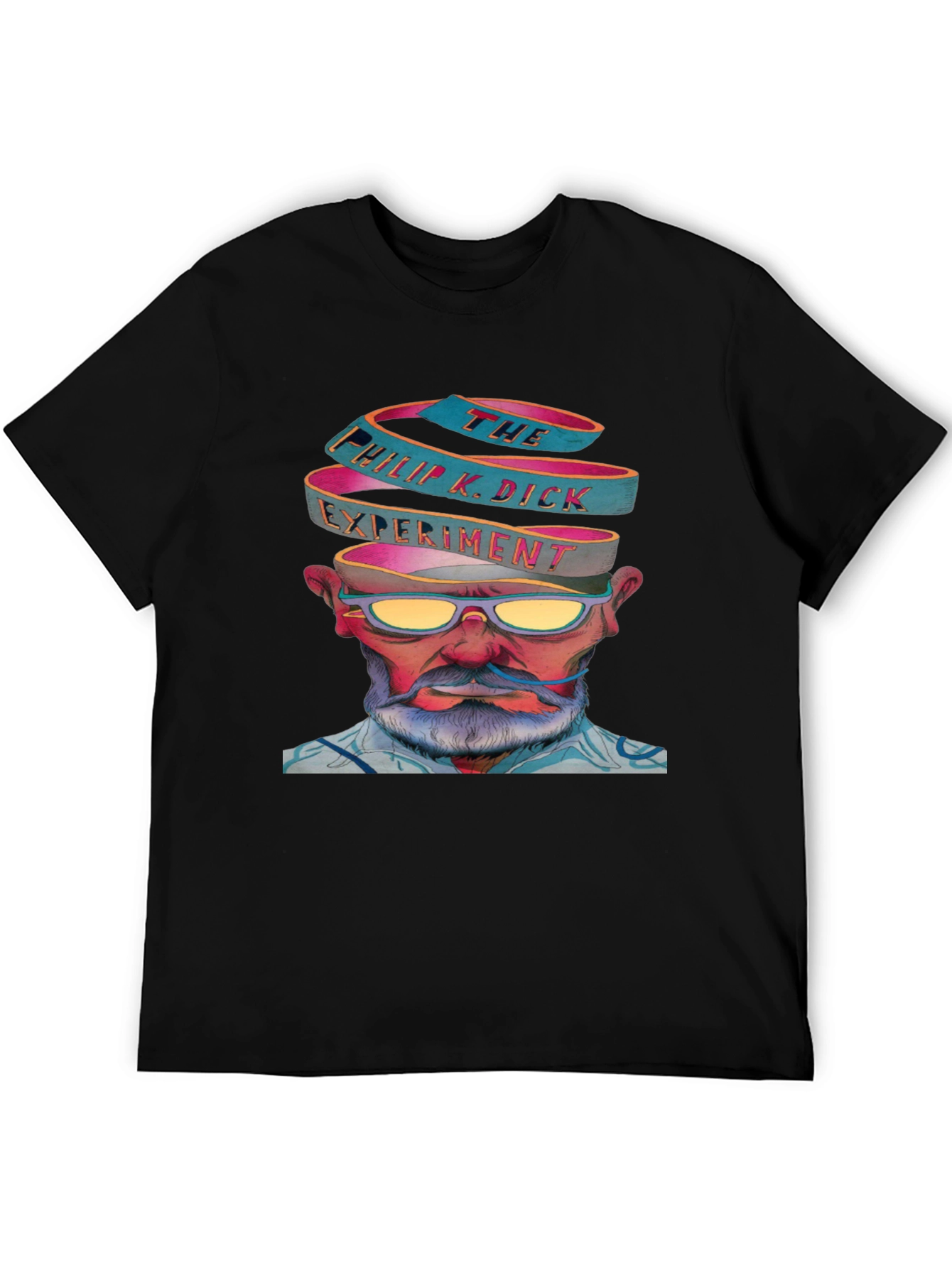 Black Philip K. Dick Experiment Graphic Tee view 5