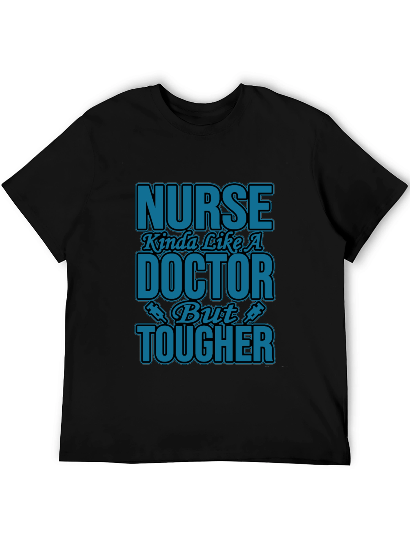 Black Nurse Tougher Than Doctor Novelty Graphic T-Shirt view 5