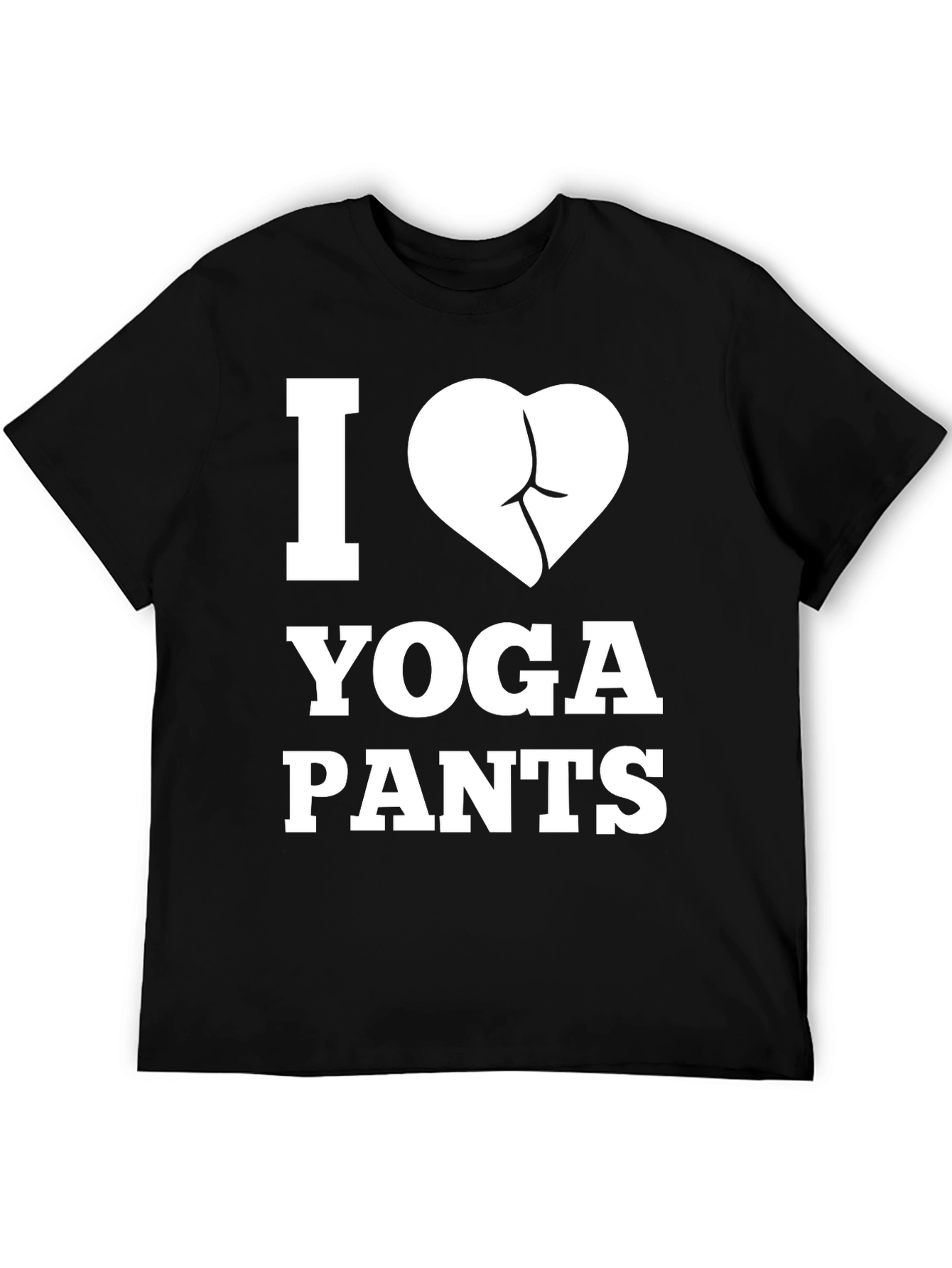 Black I Love Yoga Pants T-Shirt - Funny Graphic Tee view 5