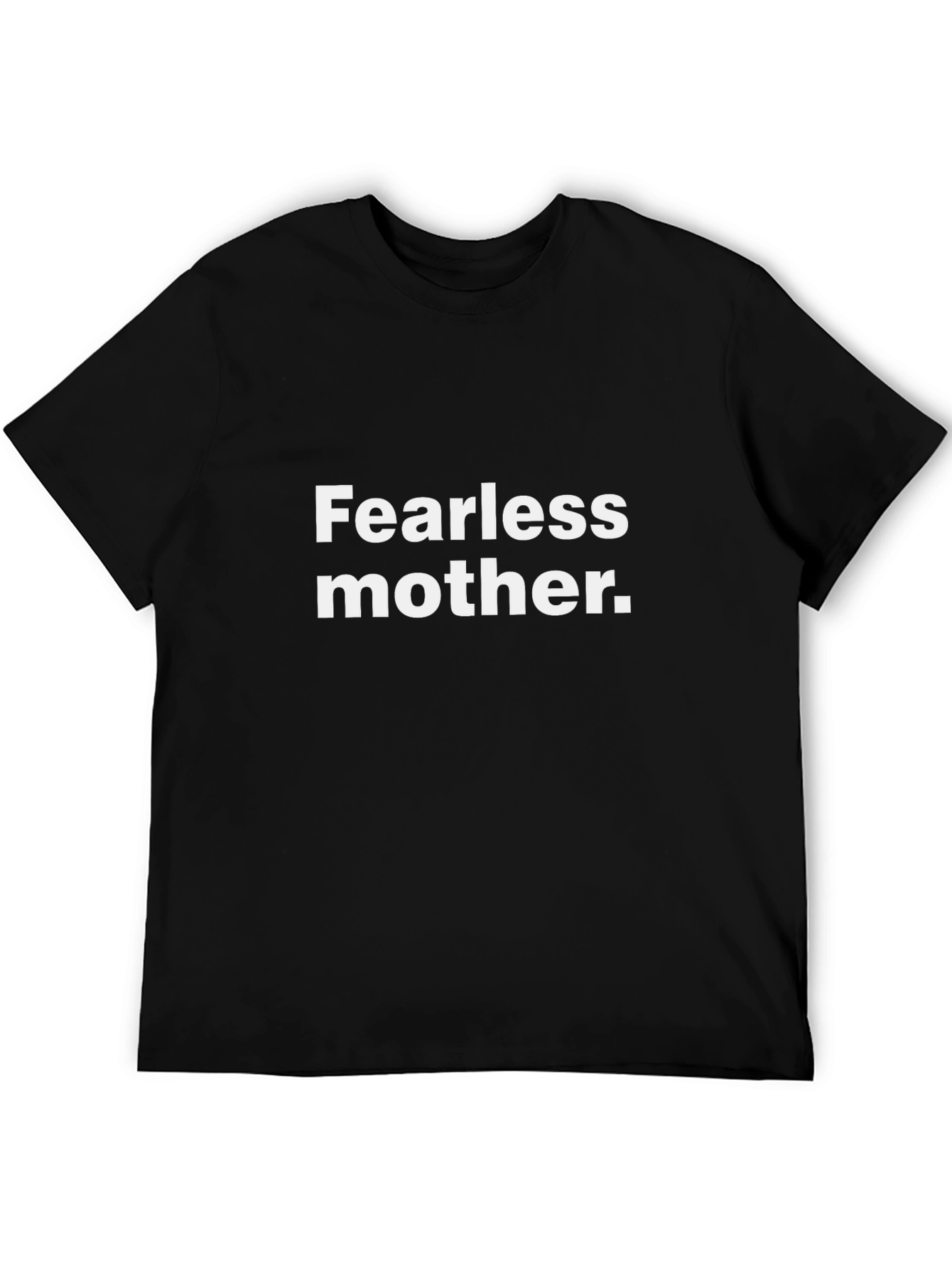 Black Fearless Mother Black T-Shirt - Modern Graphic Tee view 5