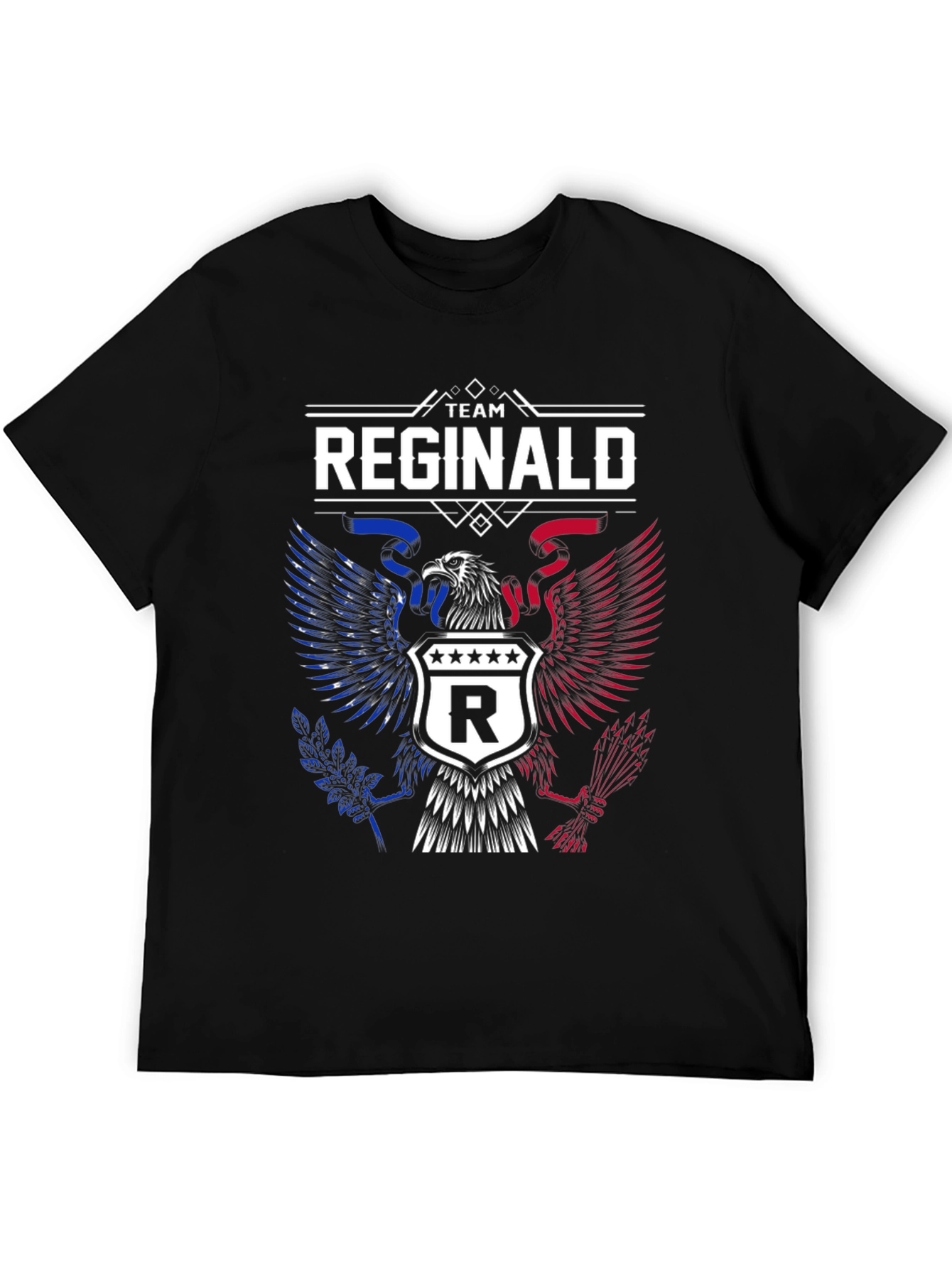 Black Team Reginald Patriotic Eagle T-Shirt view 5