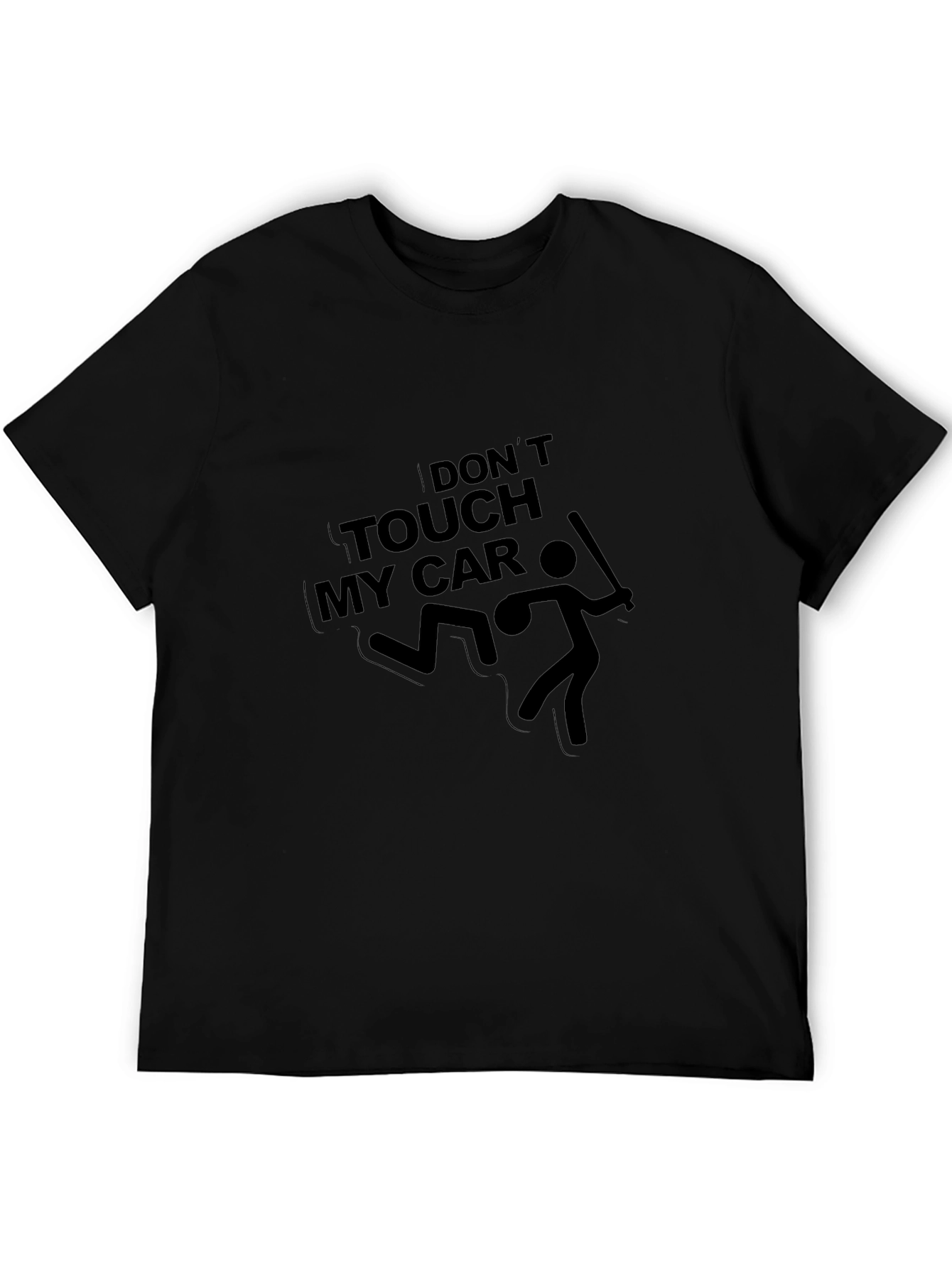 Black Don't Touch My Car T-Shirt - Funny Graphic Tee view 5