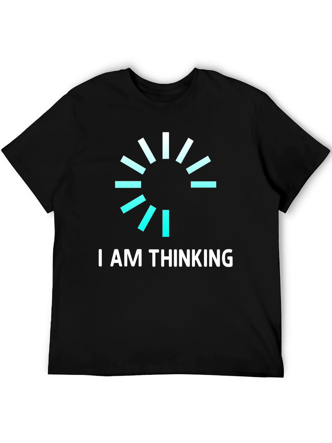 Black I AM THINKING Funny Graphic Tee view 5