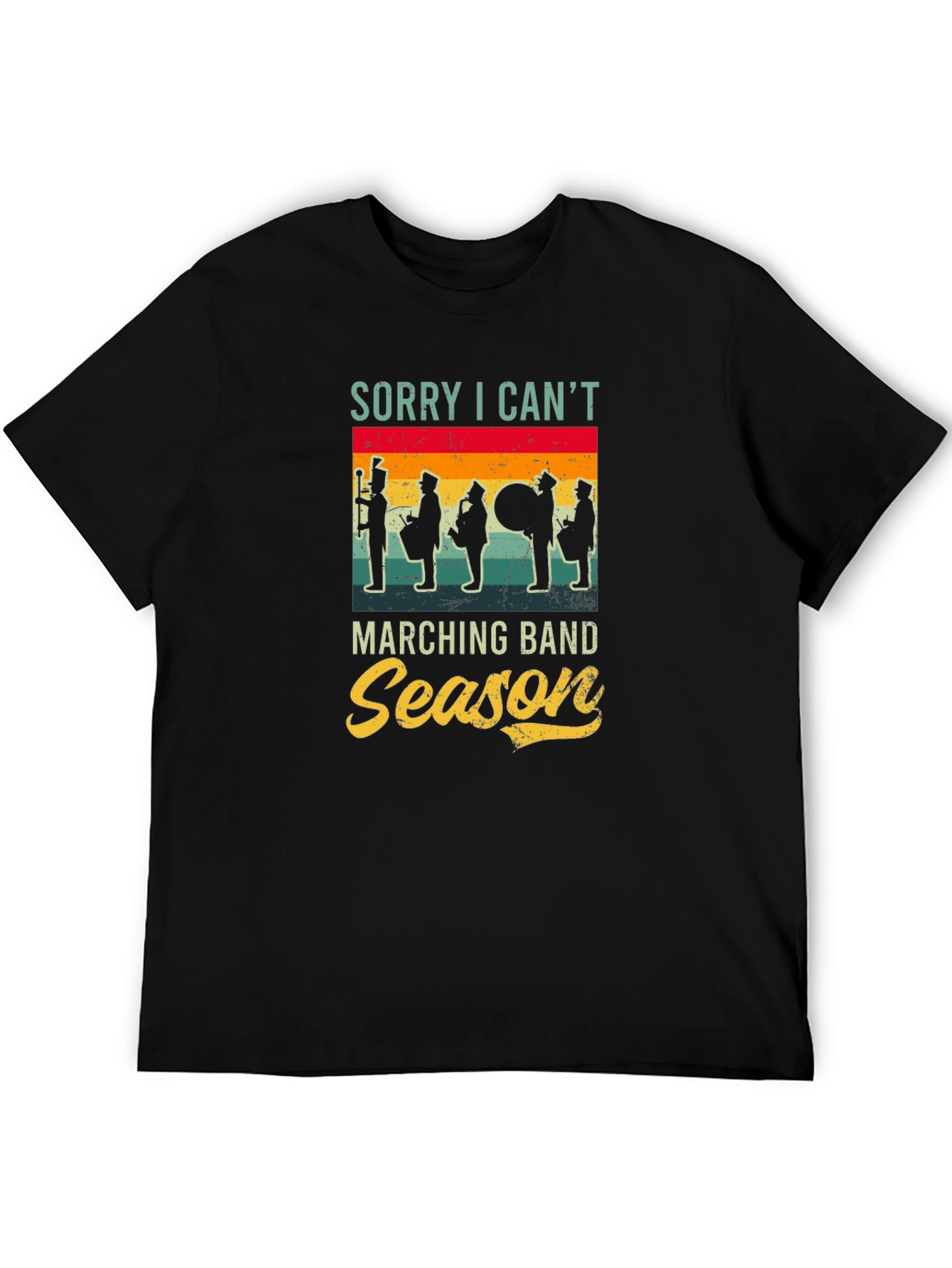 Black Marching Band Season Black T-Shirt view 5