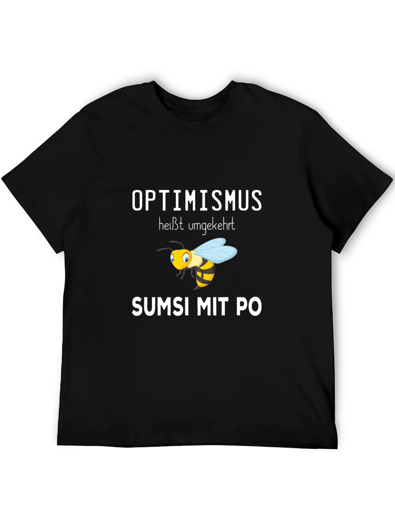 Black Optimismus Bee Black T-Shirt view 5