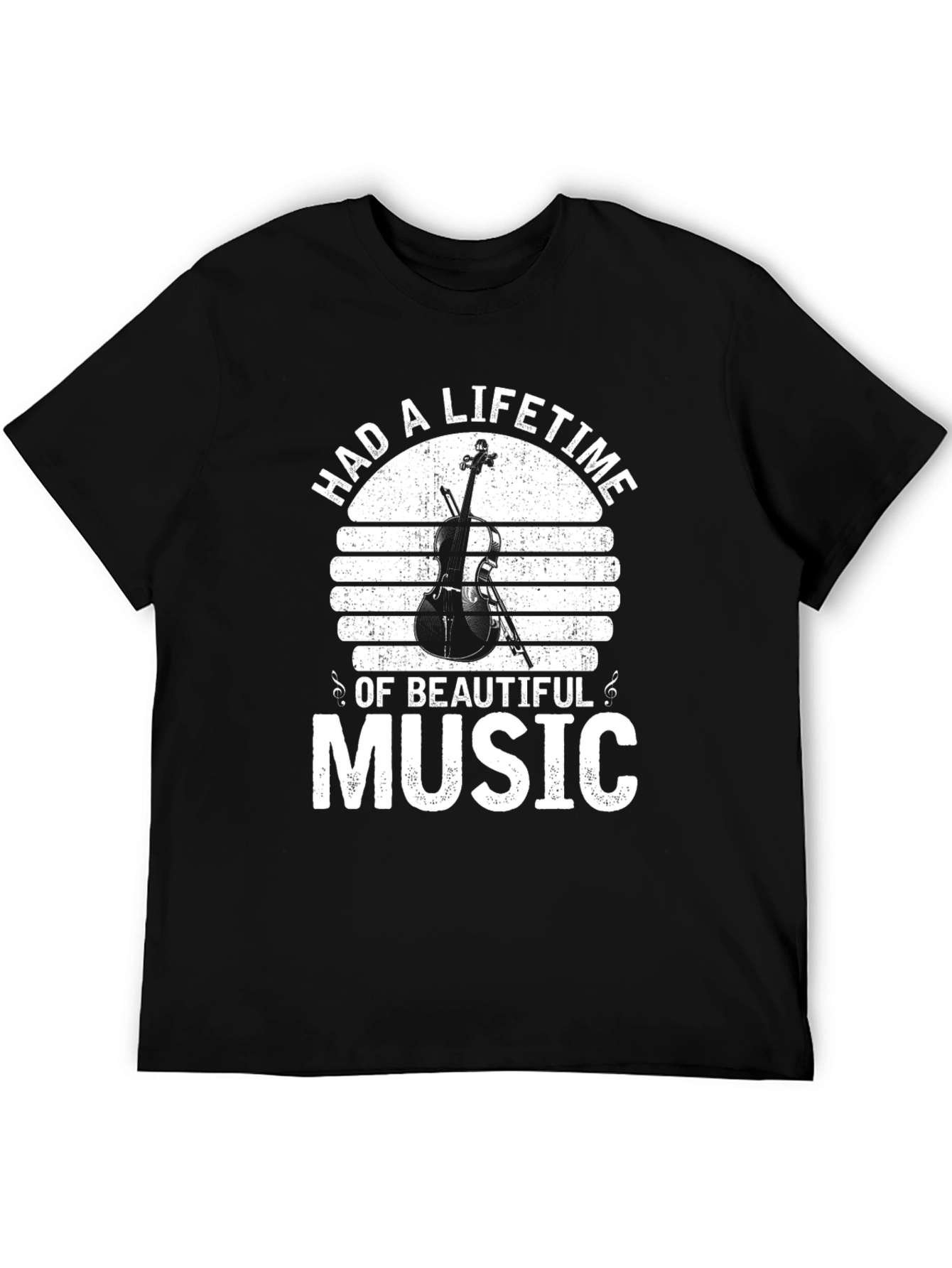 Black Lifetime of Beautiful Music T-Shirt view 5