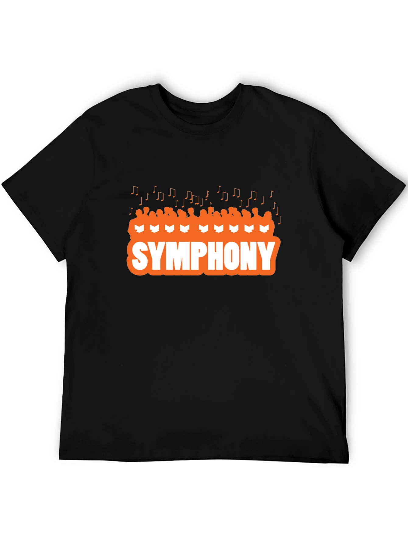 Black Symphony T-Shirt, Musical Note Tee view 5