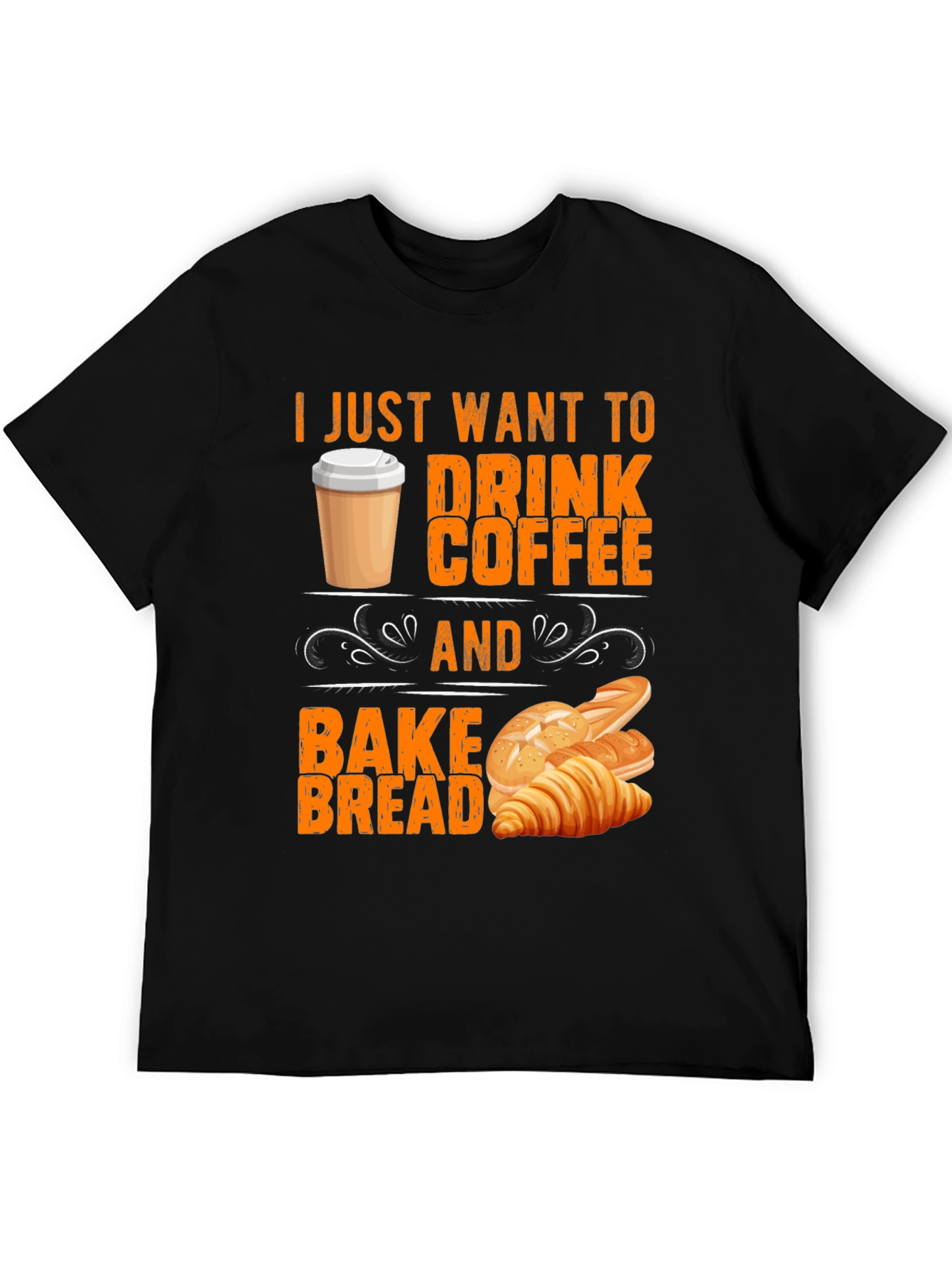 Black Coffee and Bake Bread T-Shirt view 5
