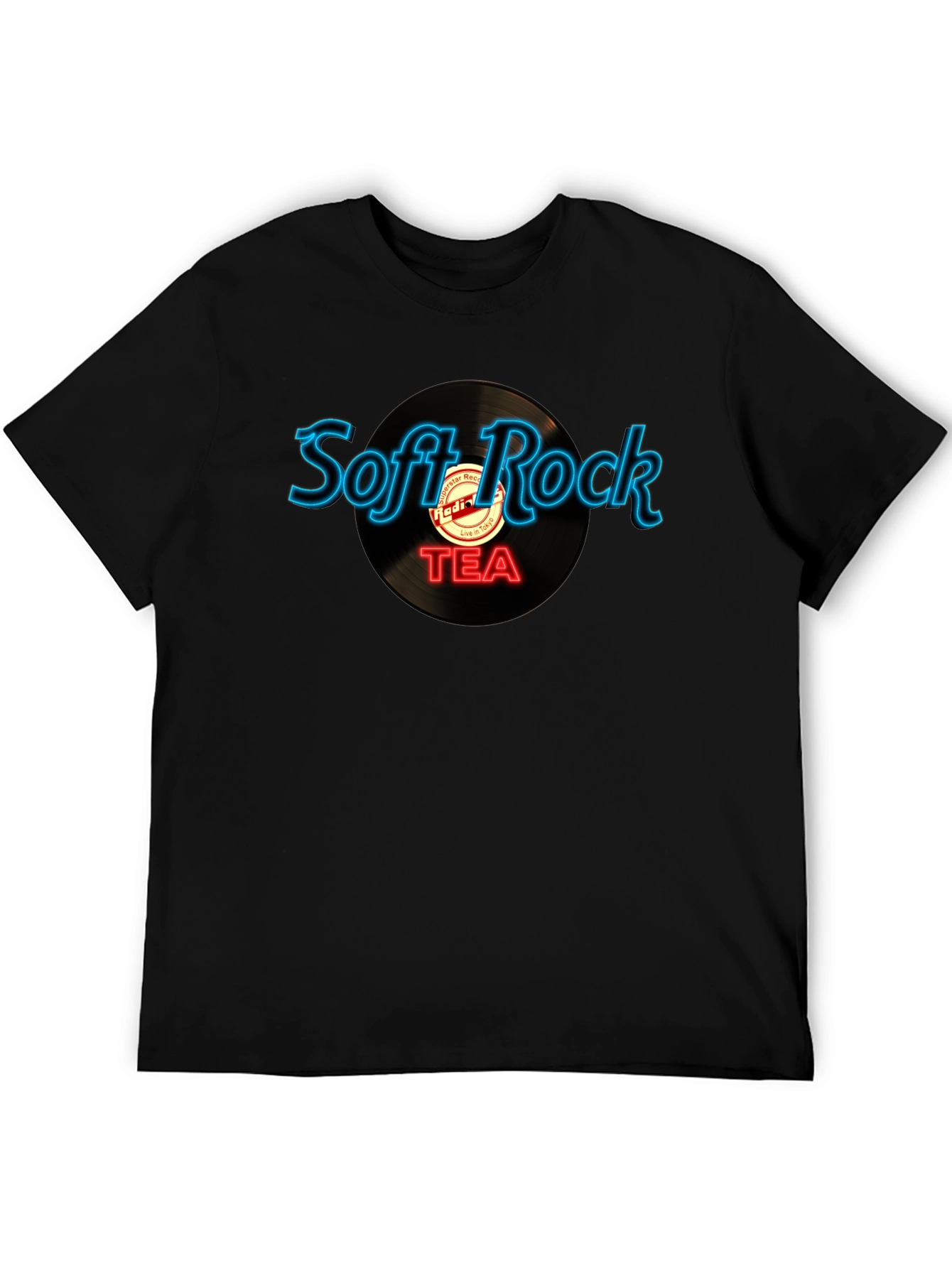 Black Soft Rock TEA Graphic T-Shirt view 5