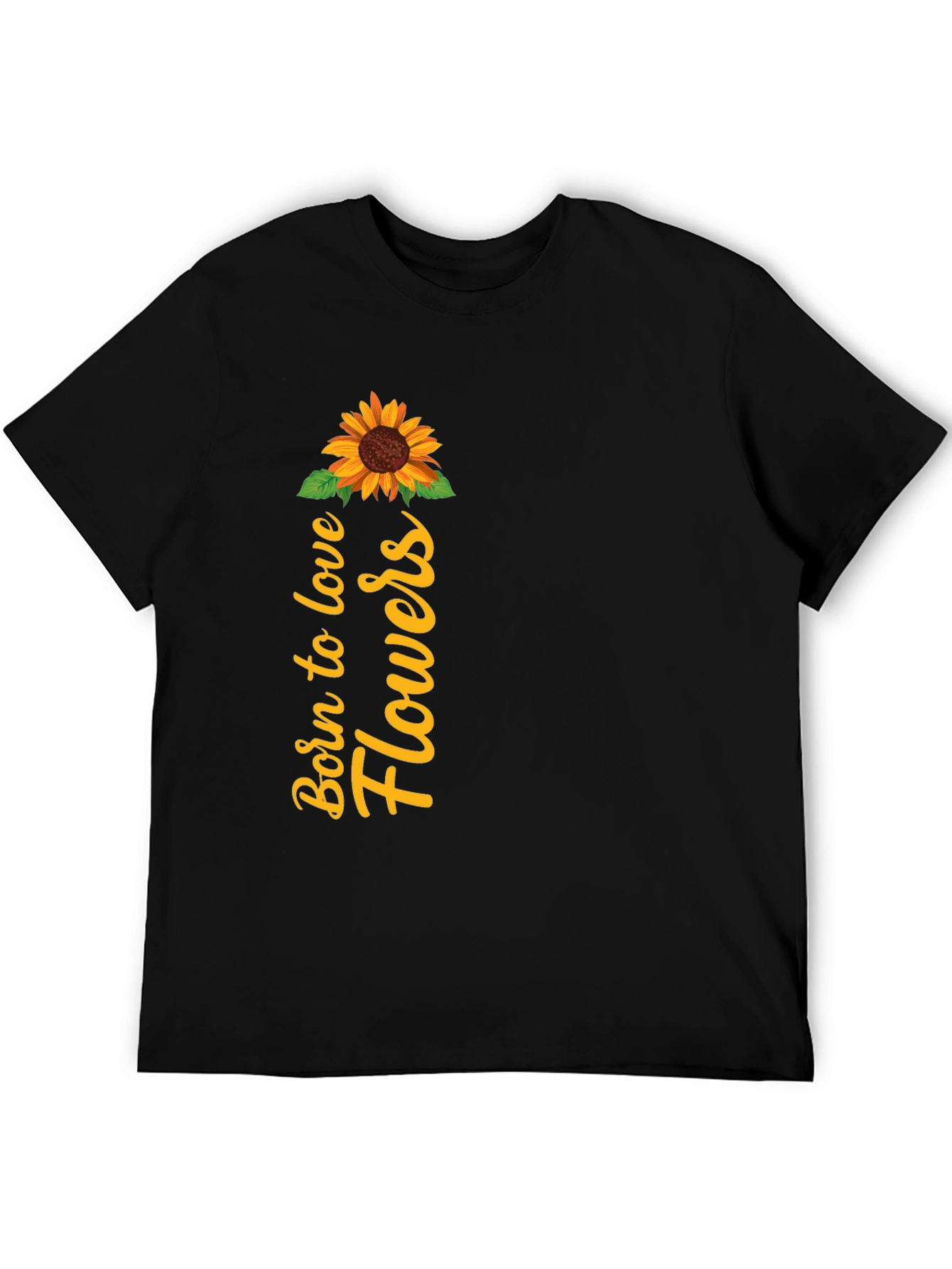 Black Born to Love Flowers Graphic Tee view 5