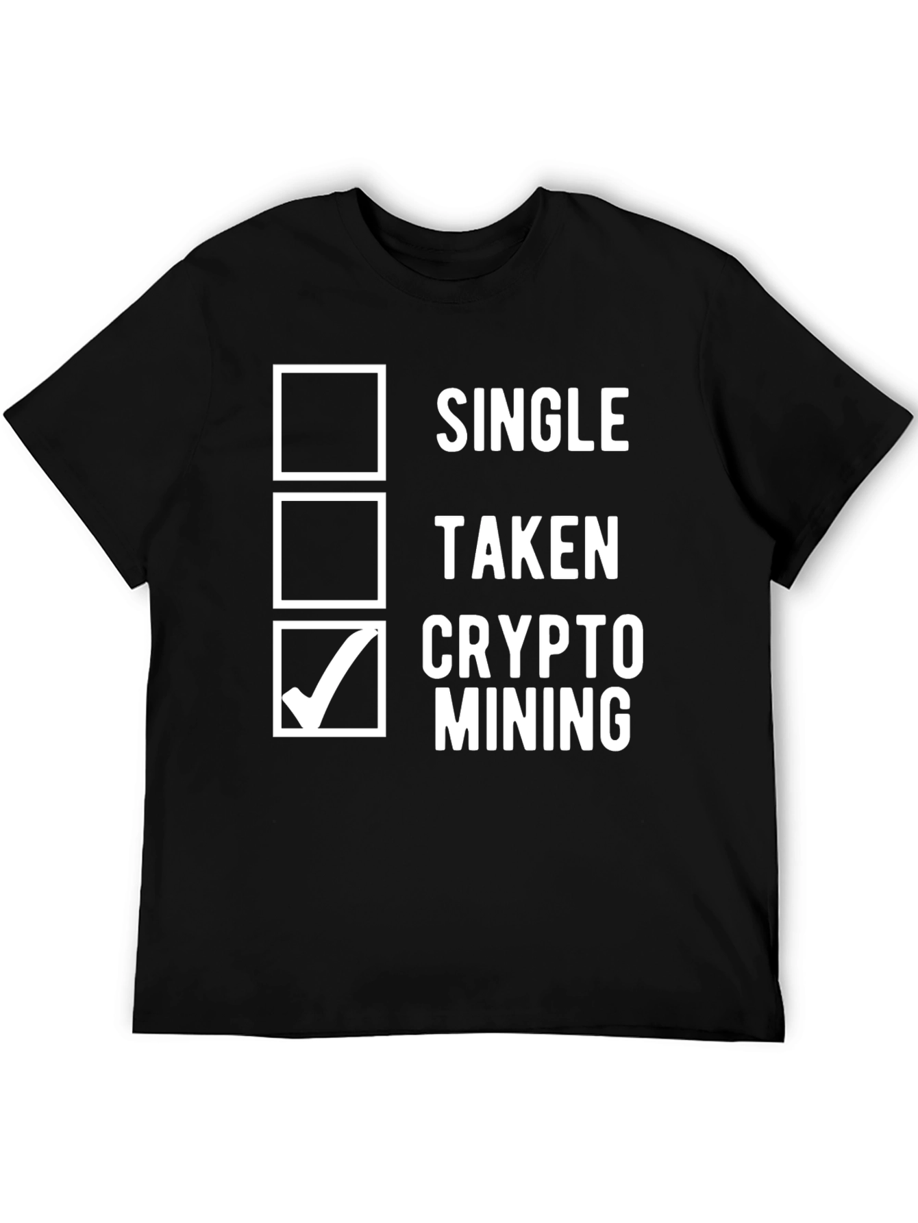 Black Crypto Mining T-Shirt - Single, Taken, Mining Options view 5