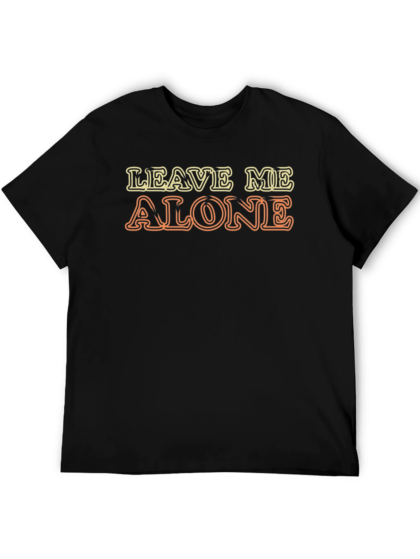 Black Leave Me Alone Graphic Tee - Mens Novelty T-Shirt view 5