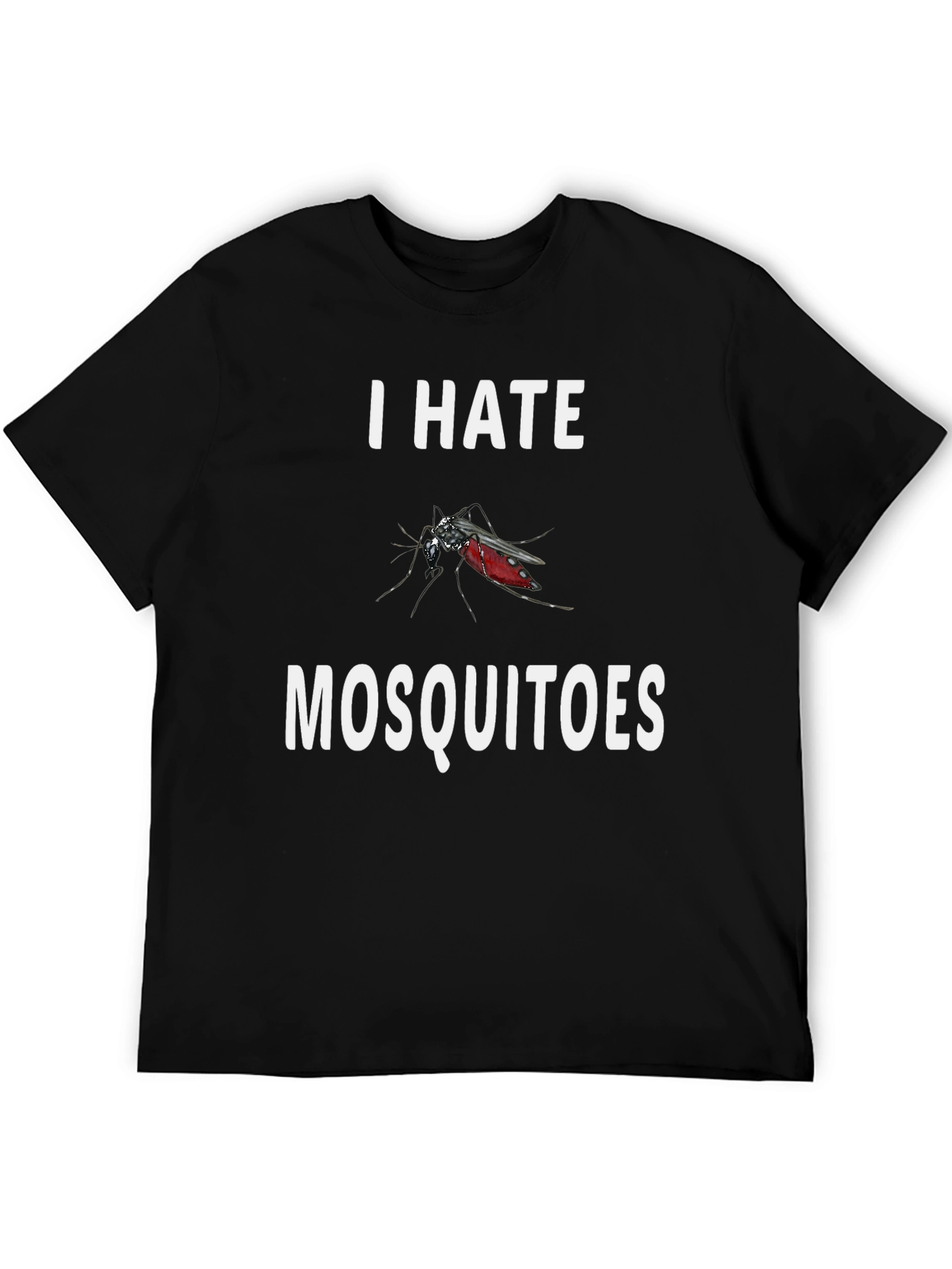 Black I Hate Mosquitoes Graphic T-Shirt view 5