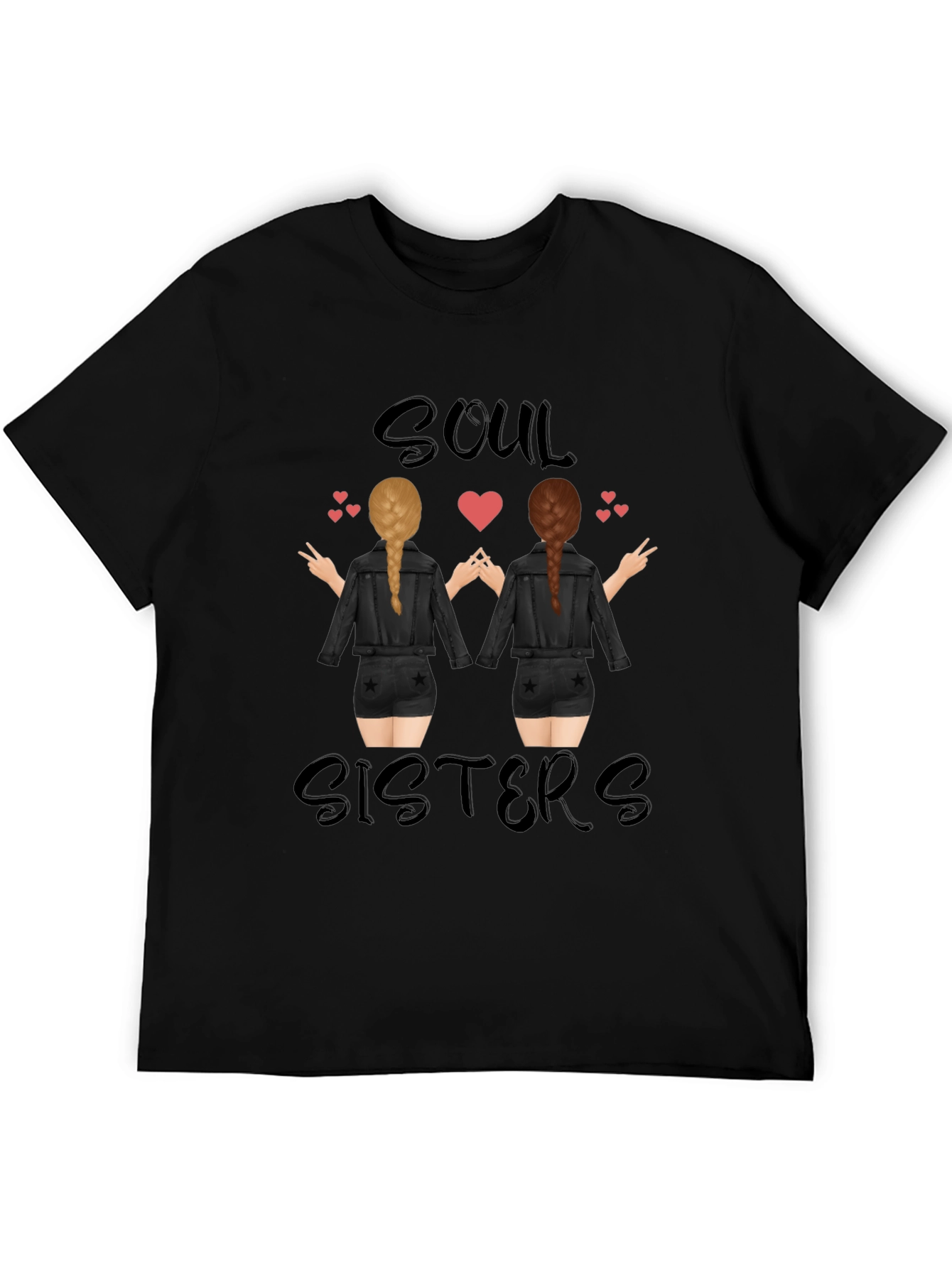Black Soul Sisters Graphic Tee - Stylish Unisex Shirt view 5