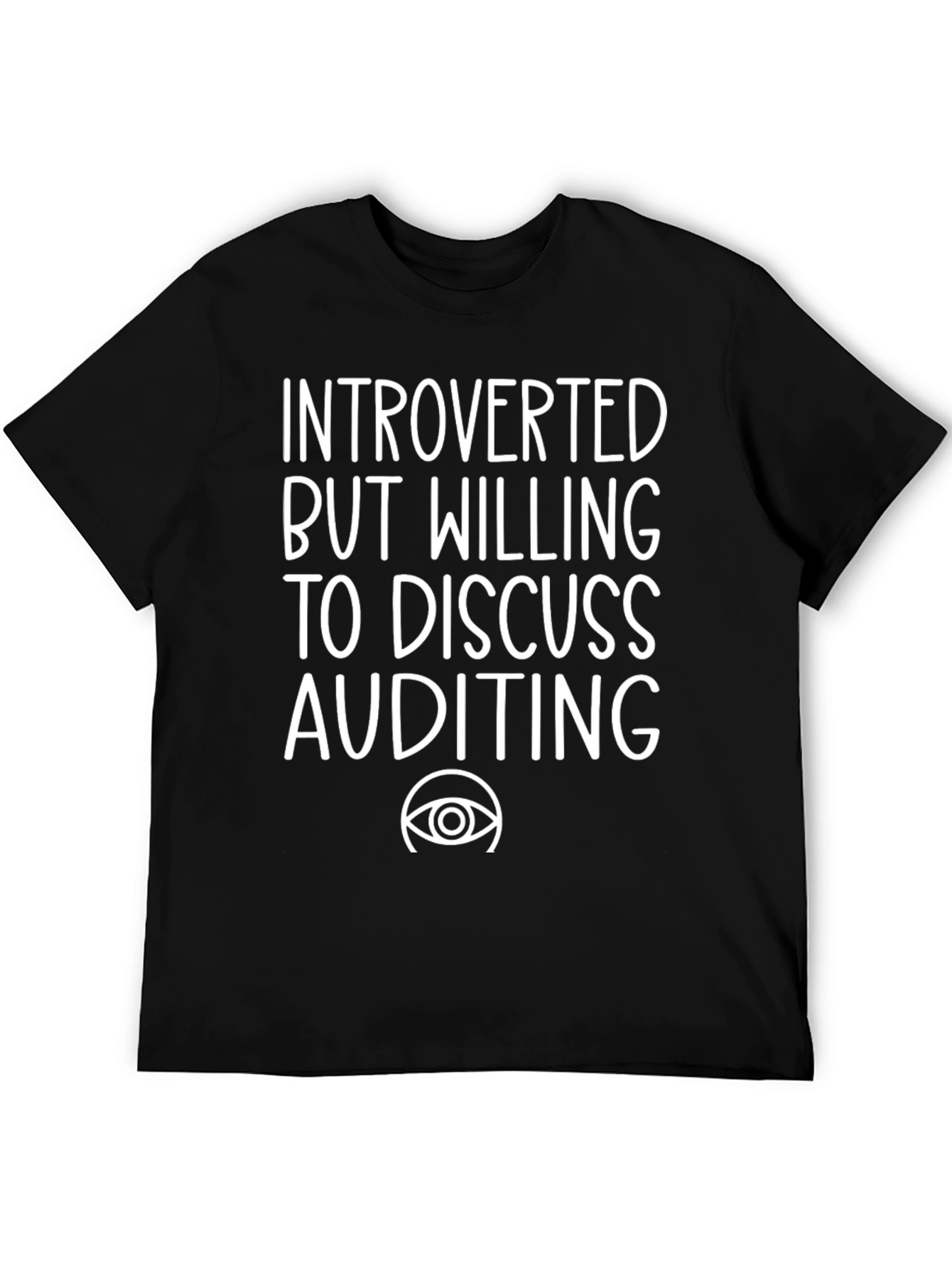 Black Introverted Auditing Tee - Funny Accountant Shirt view 5