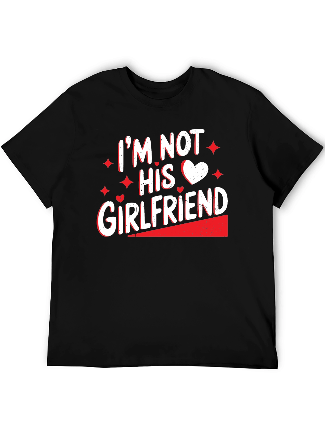 Black I'm Not His Girlfriend T-Shirt view 5
