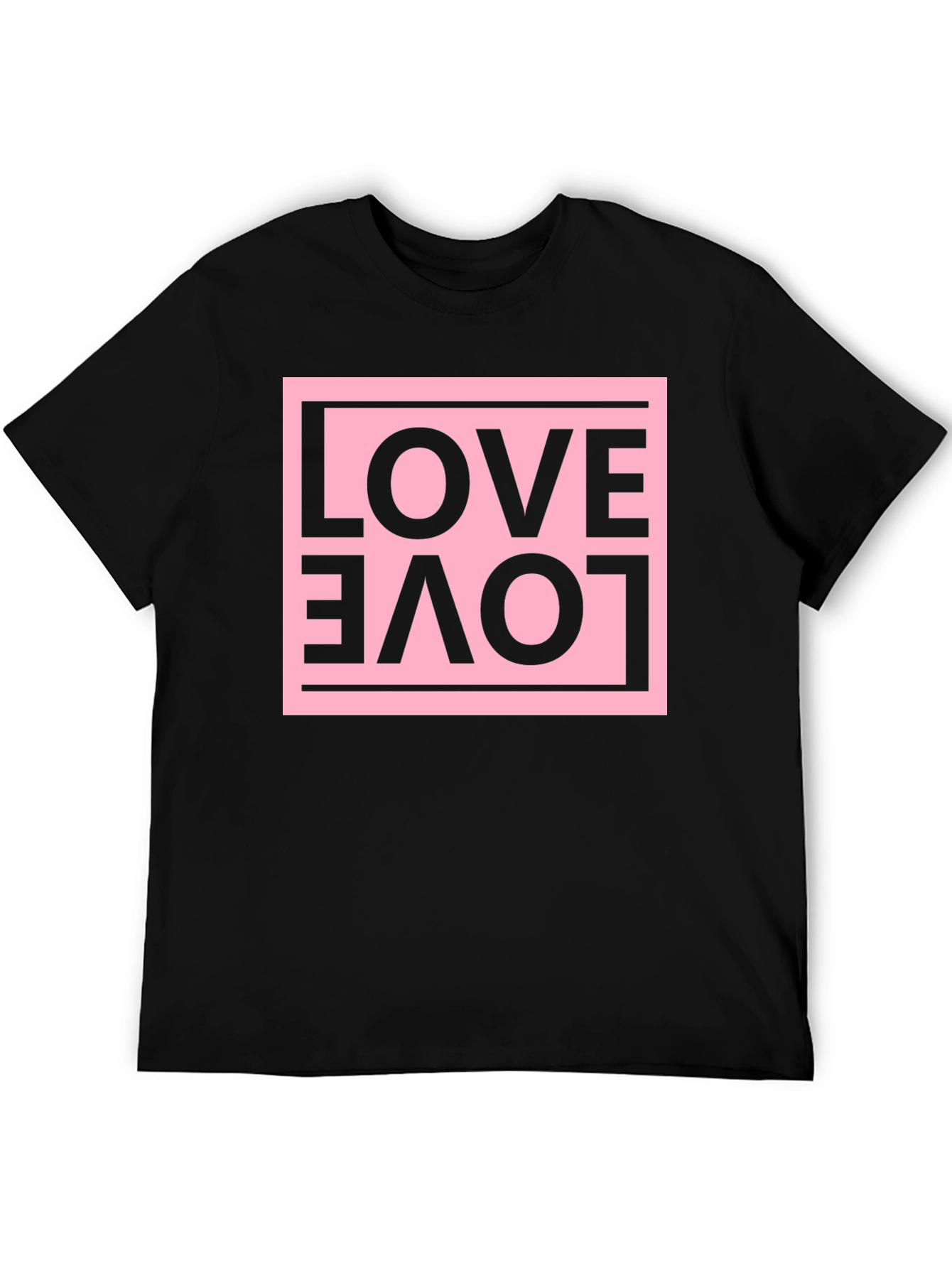 Black Love Graphic Tee - Upside Down Design view 5