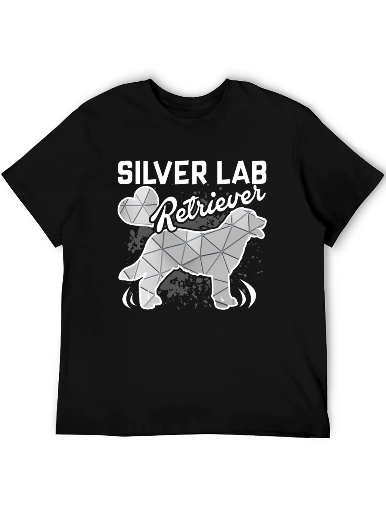 Black Silver Lab Retriever Graphic T-Shirt view 5
