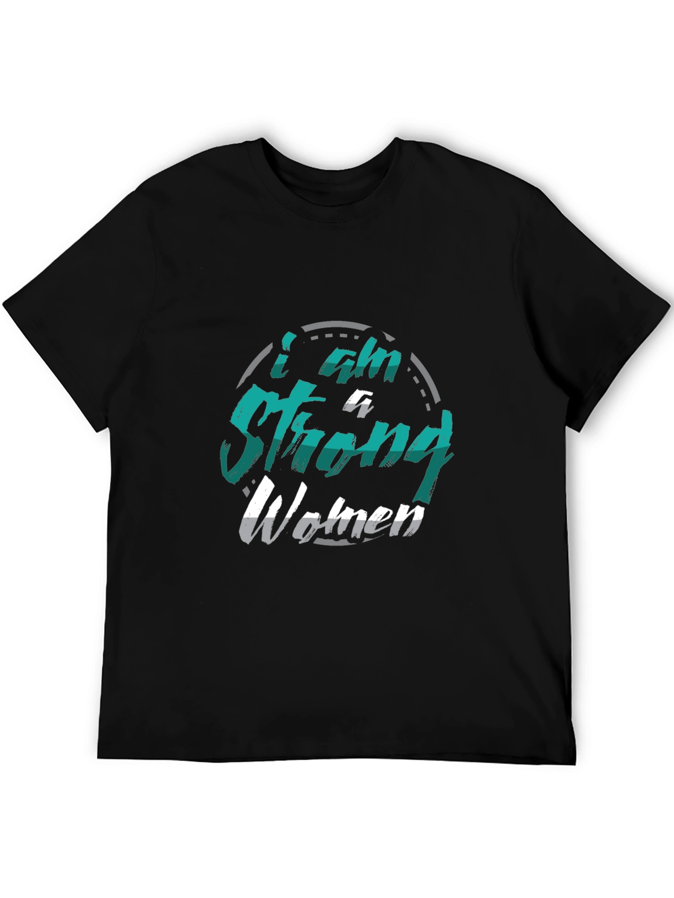Black I am A Strong Woman Graphic T-Shirt view 5