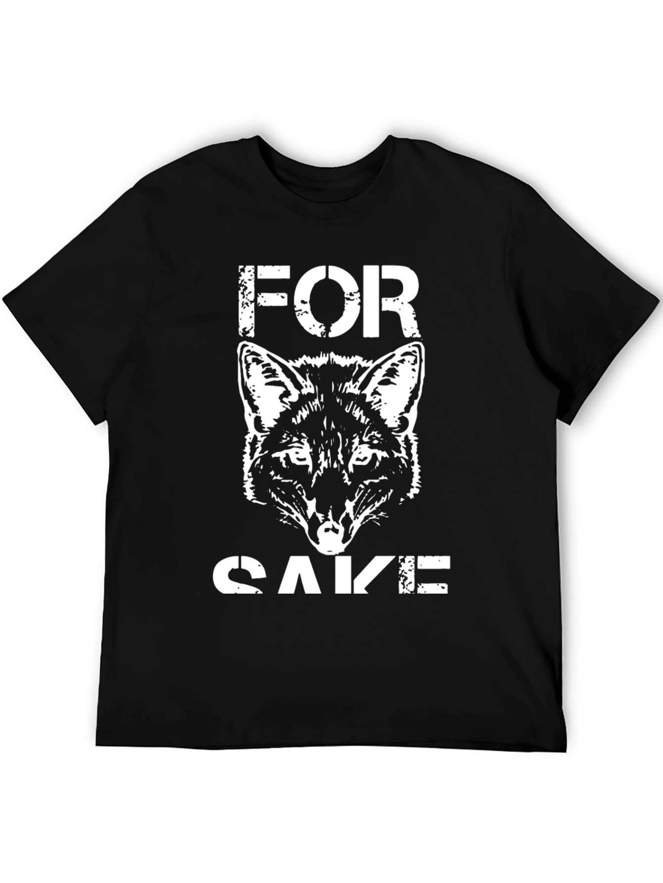 Black For Fox Sake T-Shirt - Black Graphic Tee view 5