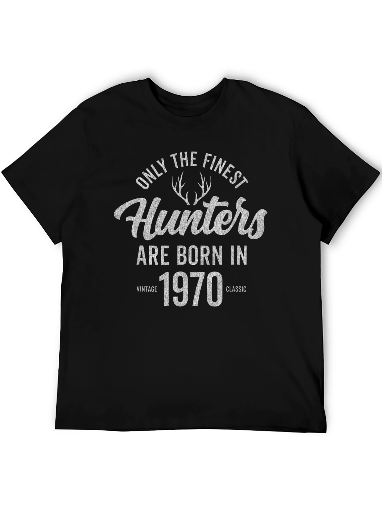 Black Finest Hunters Born in 1970 Black Graphic Tee view 5