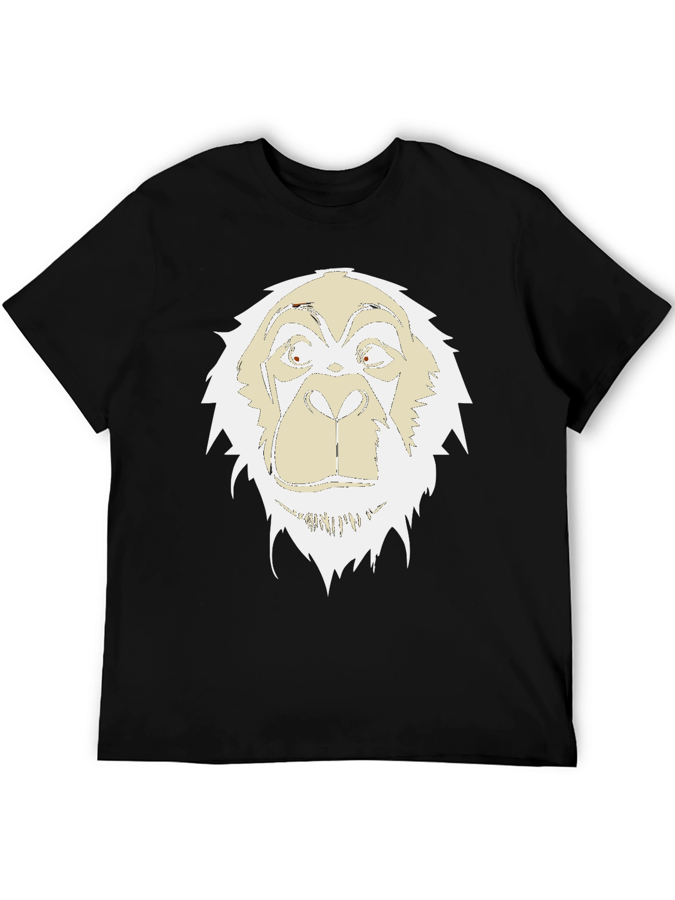 Black Unique Gorilla Graphic Print Black T-Shirt view 5