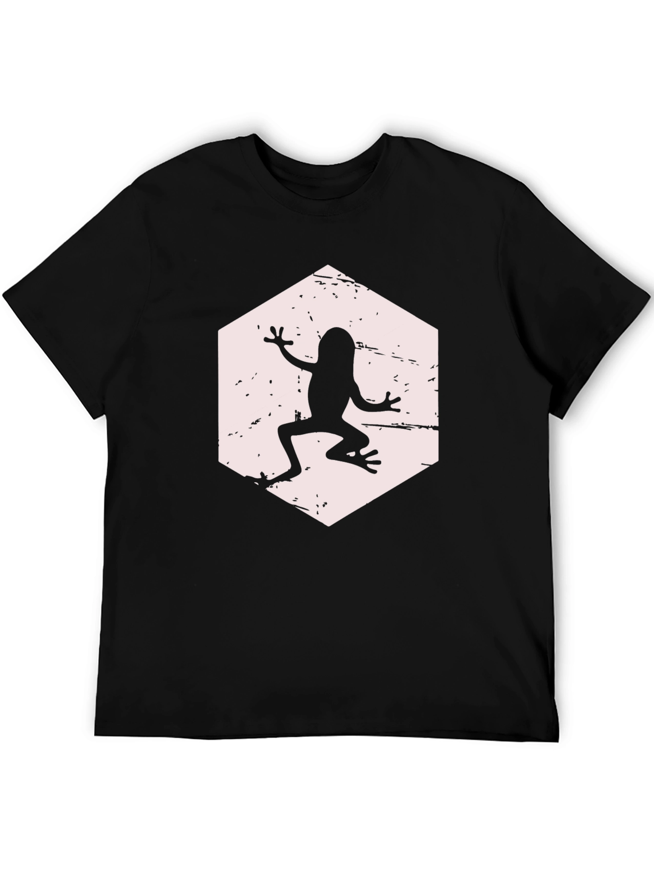 Black Frog Hexagon Graphic T-Shirt - Black view 5