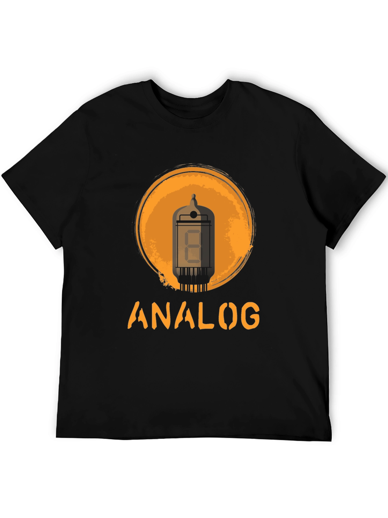 Black Analog Tube T-Shirt - Vintage Design view 5