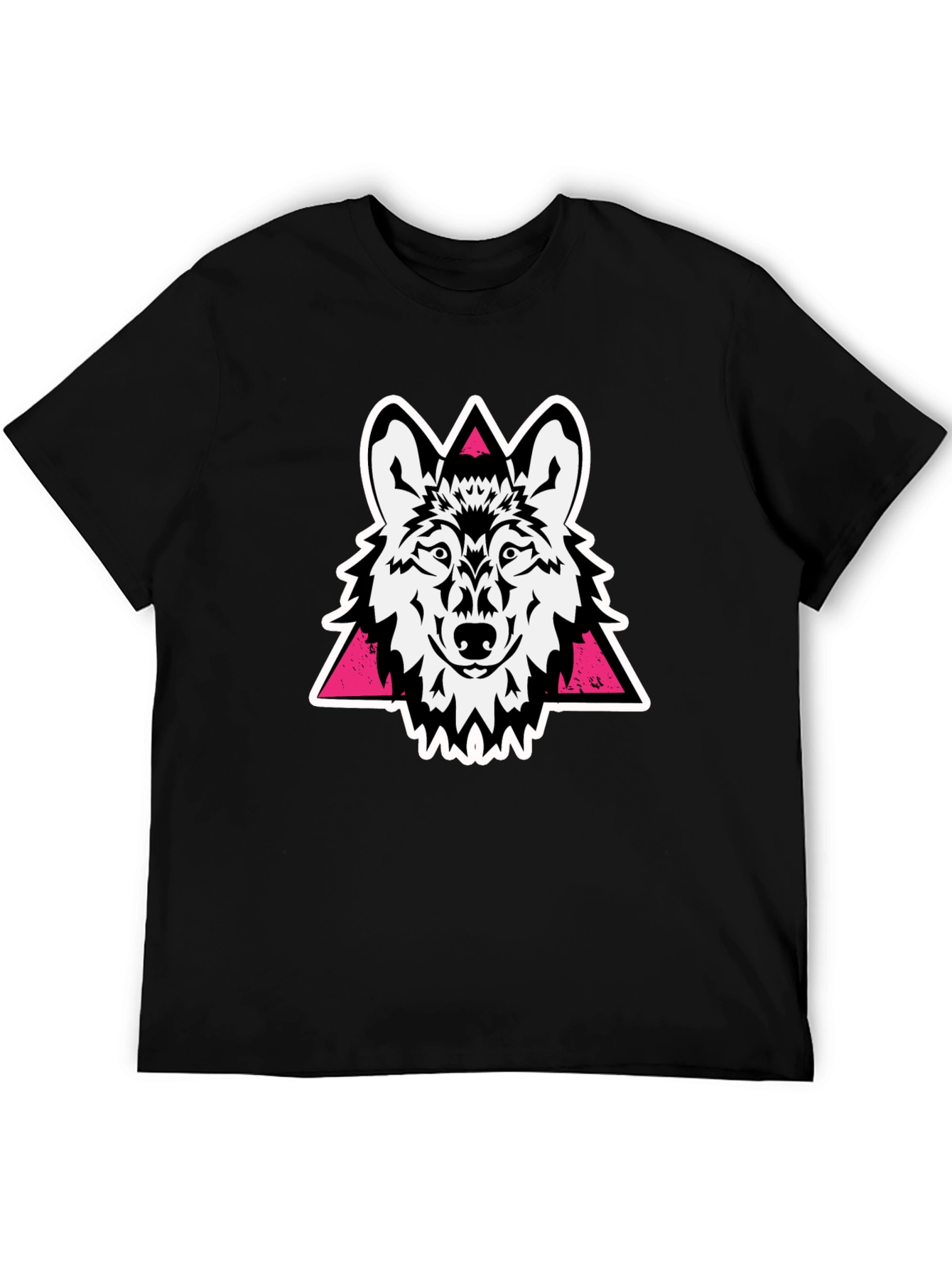 Black Wolf Graphic Tee - Black Cotton Blend view 5