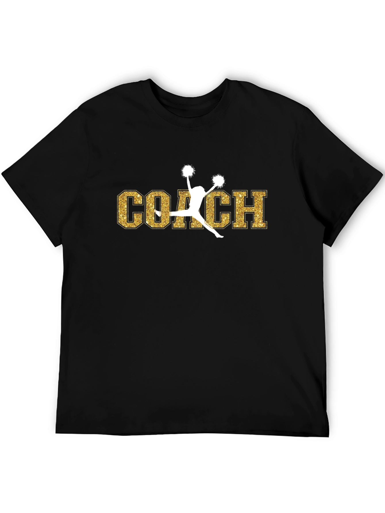 Black Coach Glitter Tee - Cheerleading Apparel view 5
