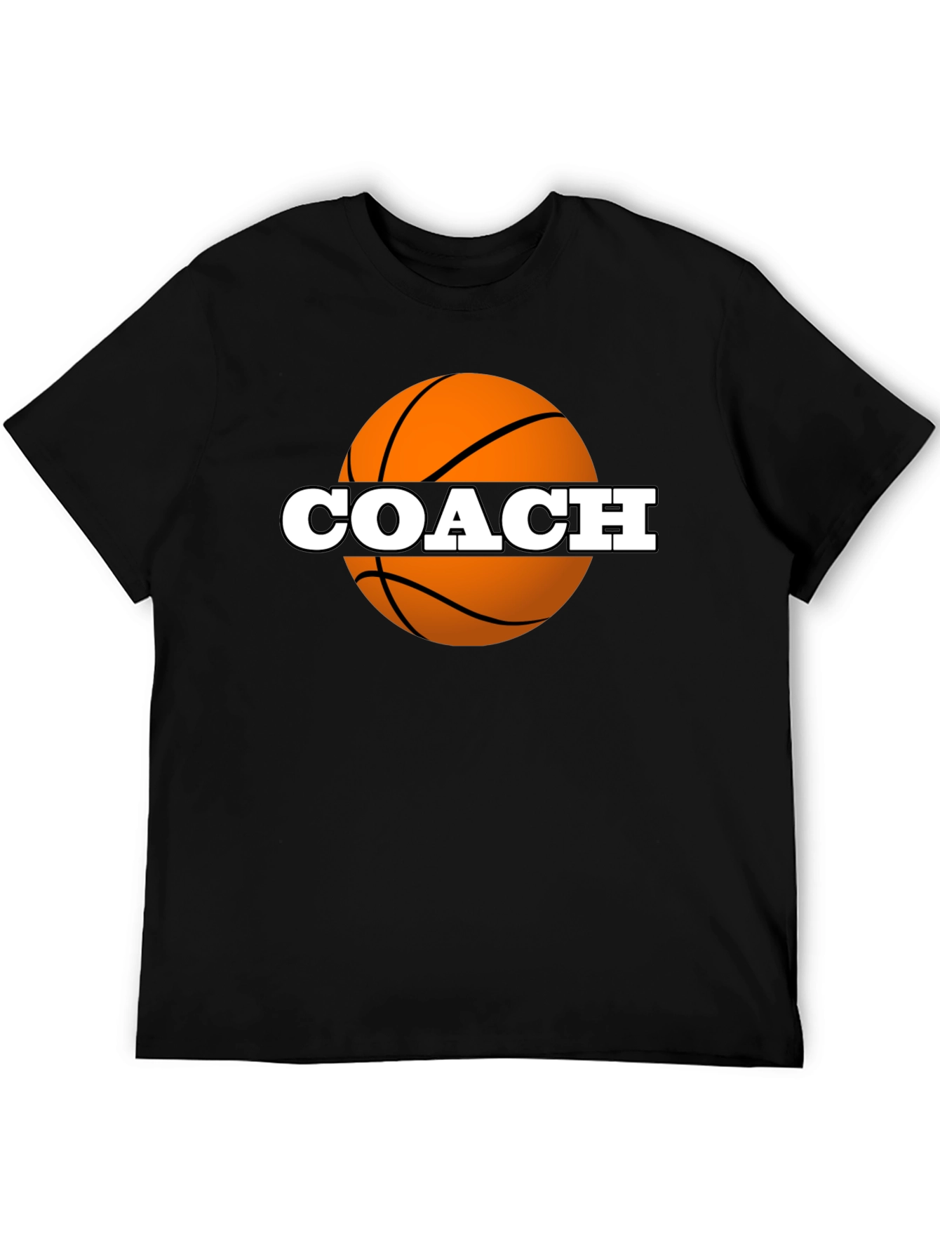 Black Basketball Coach Graphic Tee - Black view 5