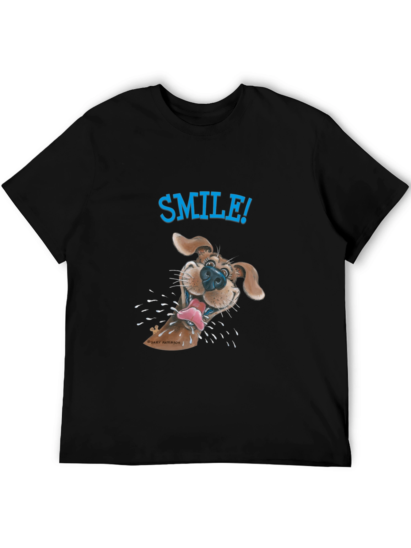 Black Smile! Dog Graphic Tee - Fun & Casual view 5