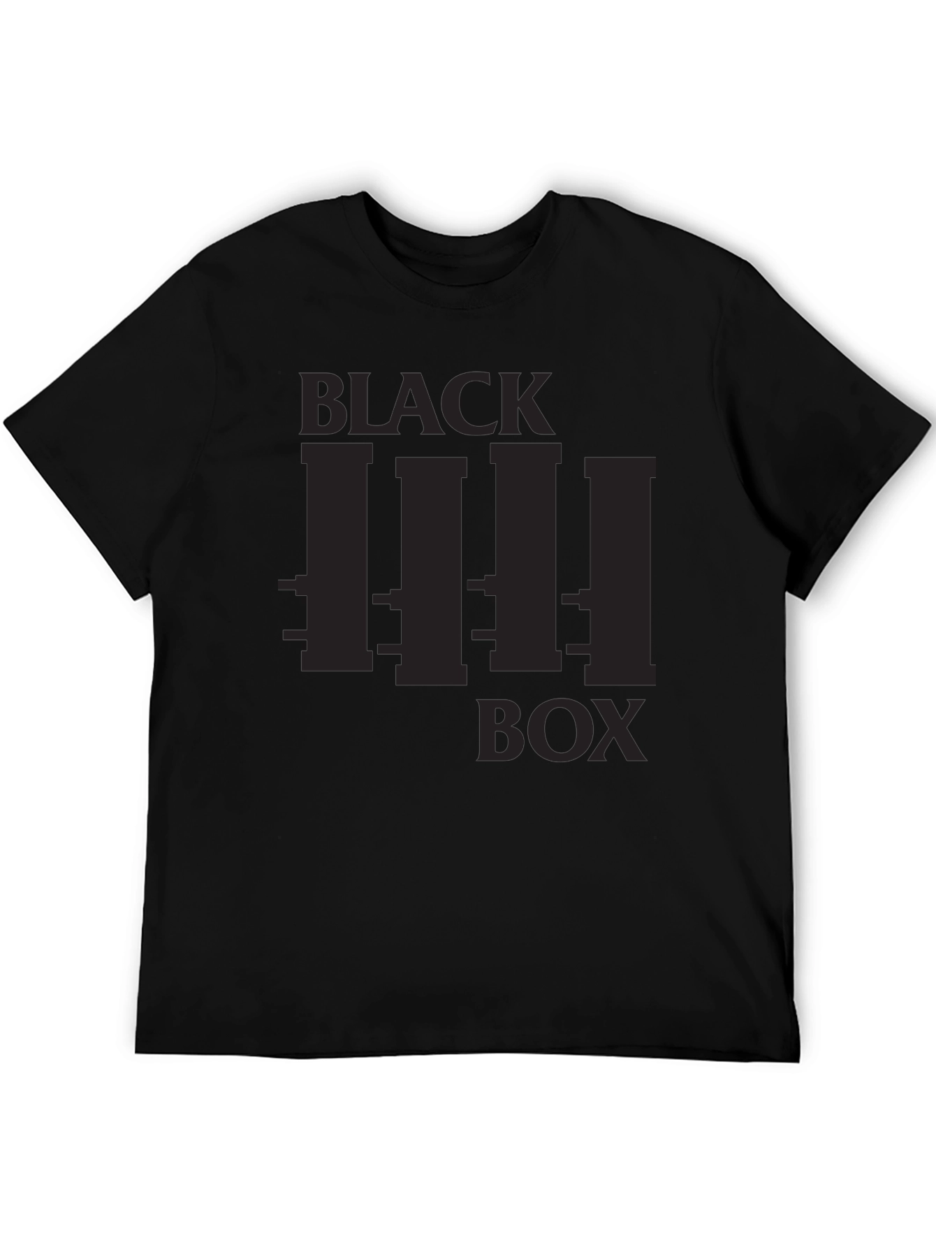 Black Black Box Graphic Tee - Stylish Minimalist Design view 5