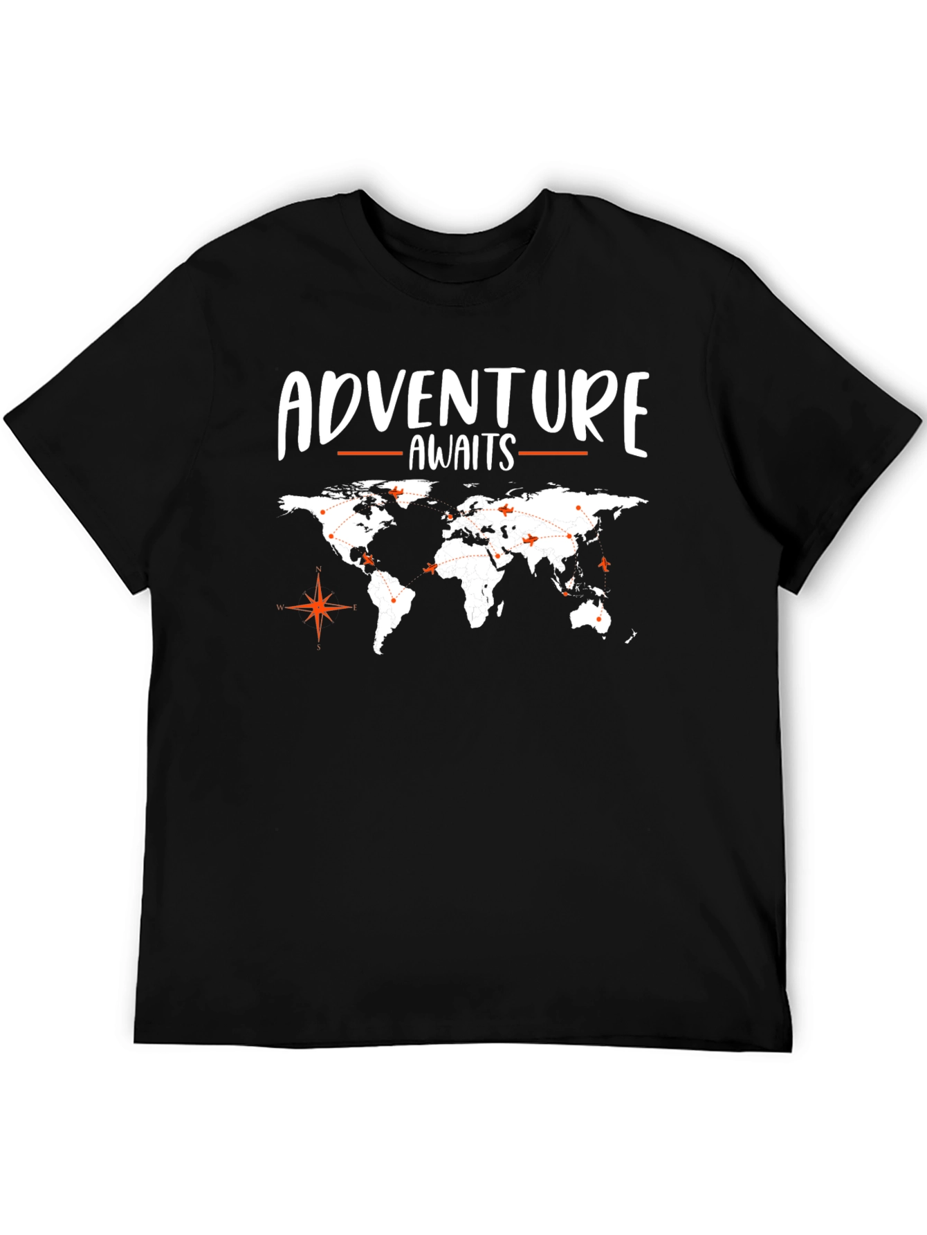 Adventure Awaits World Map Graphic Tee - 5