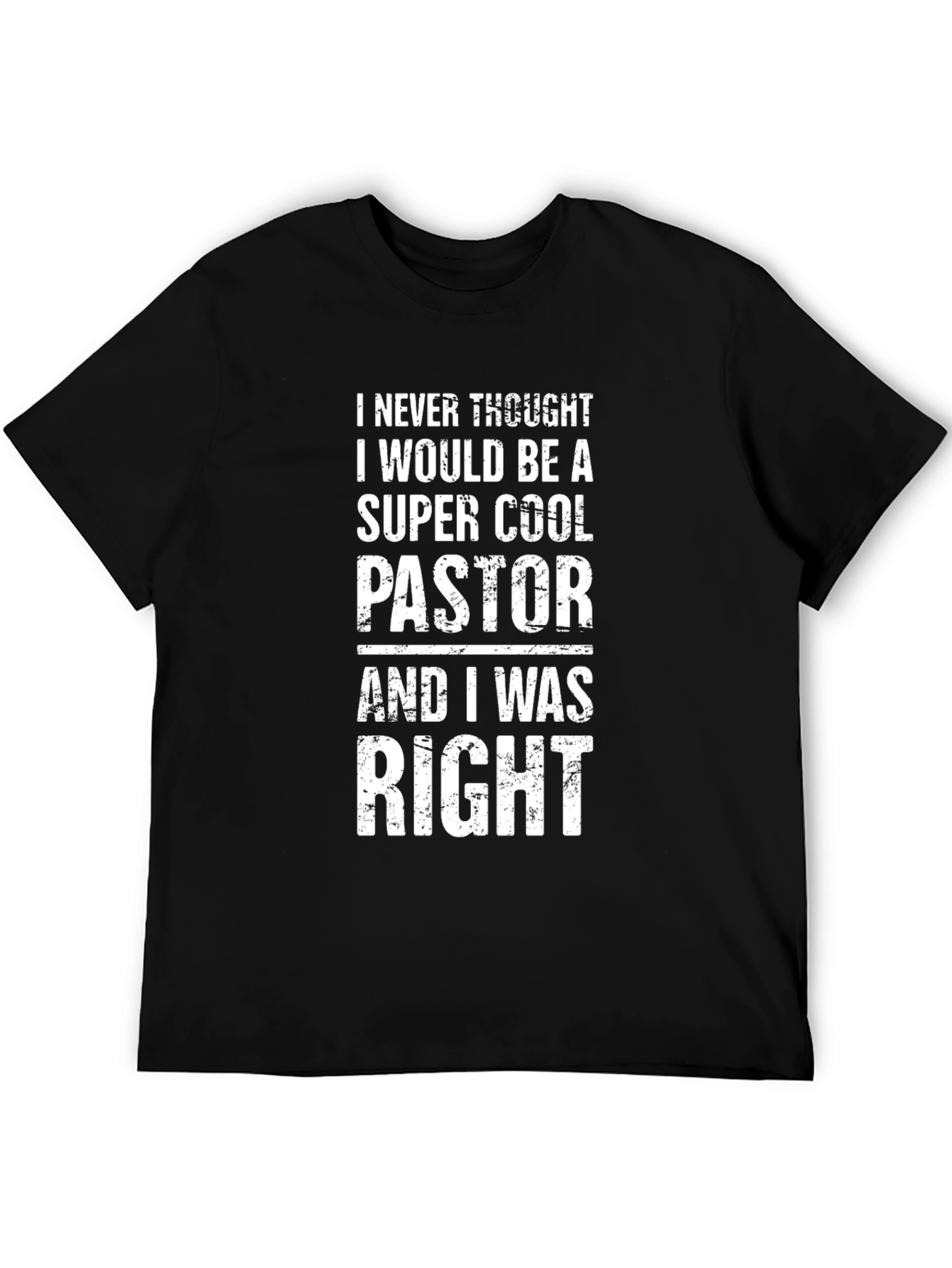 Black Super Cool Pastor Graphic T-Shirt view 5