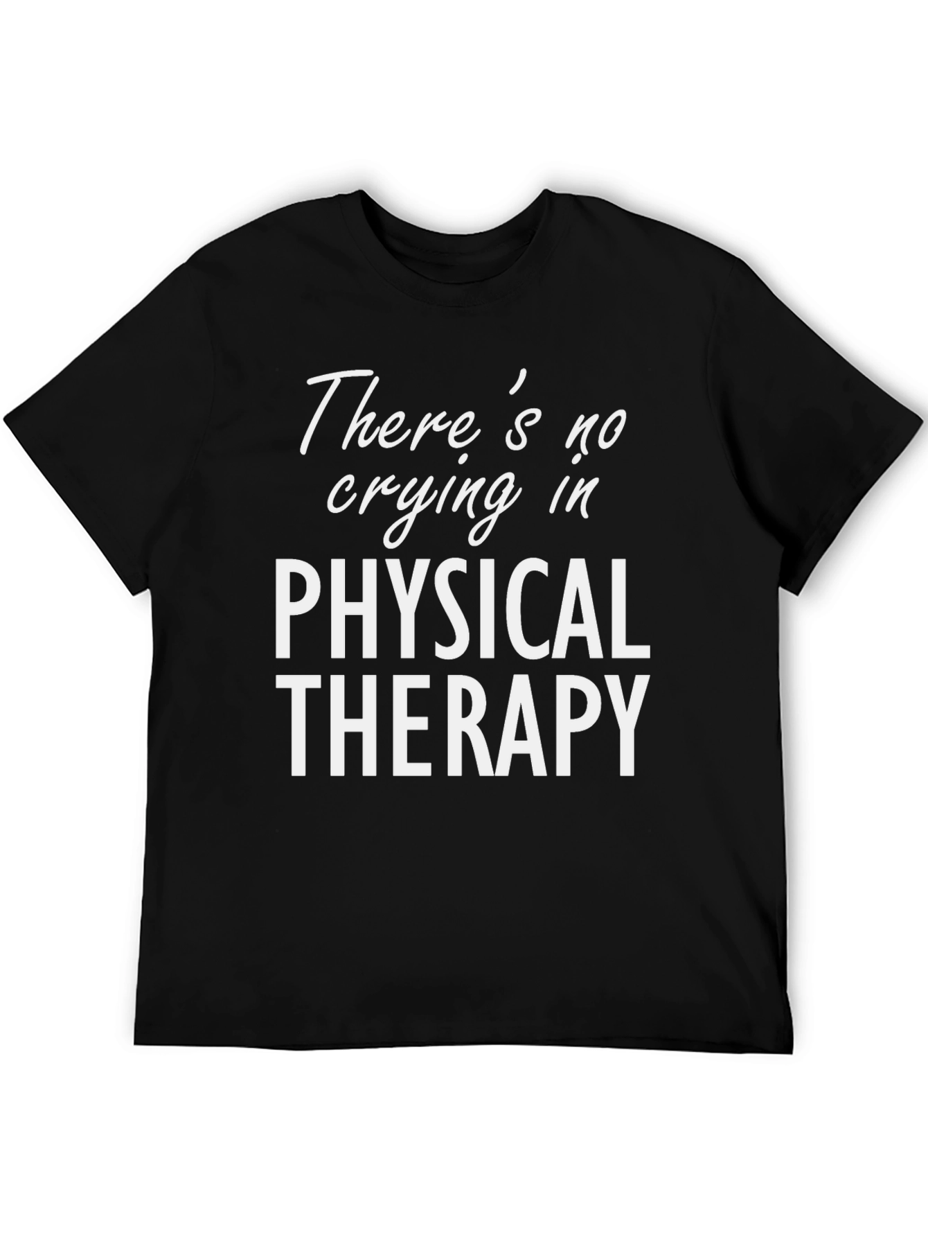 Black Funny Physical Therapy T-Shirt view 5