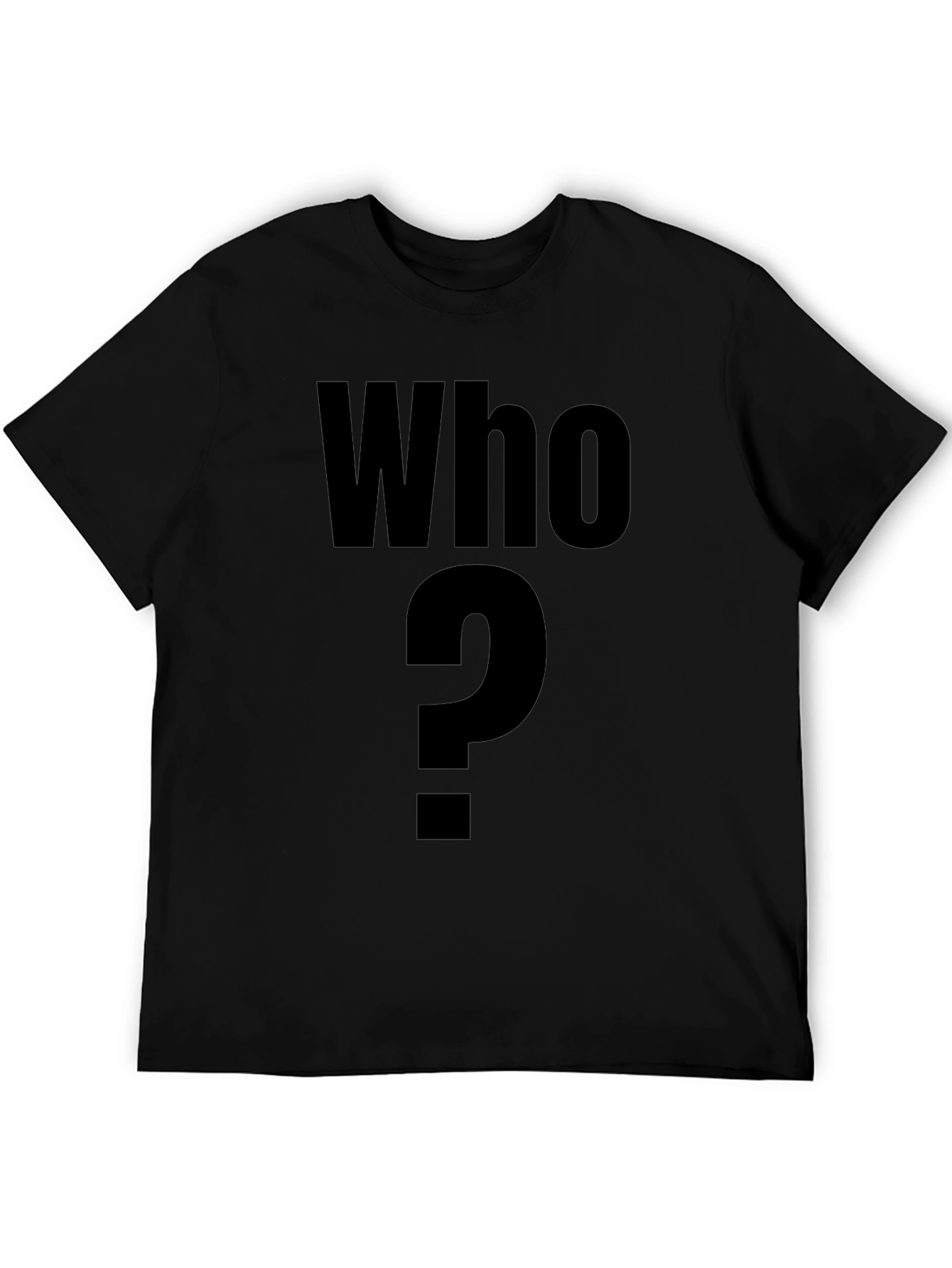Black Who? Graphic T-Shirt - Men's Black Crew Neck Tee view 5