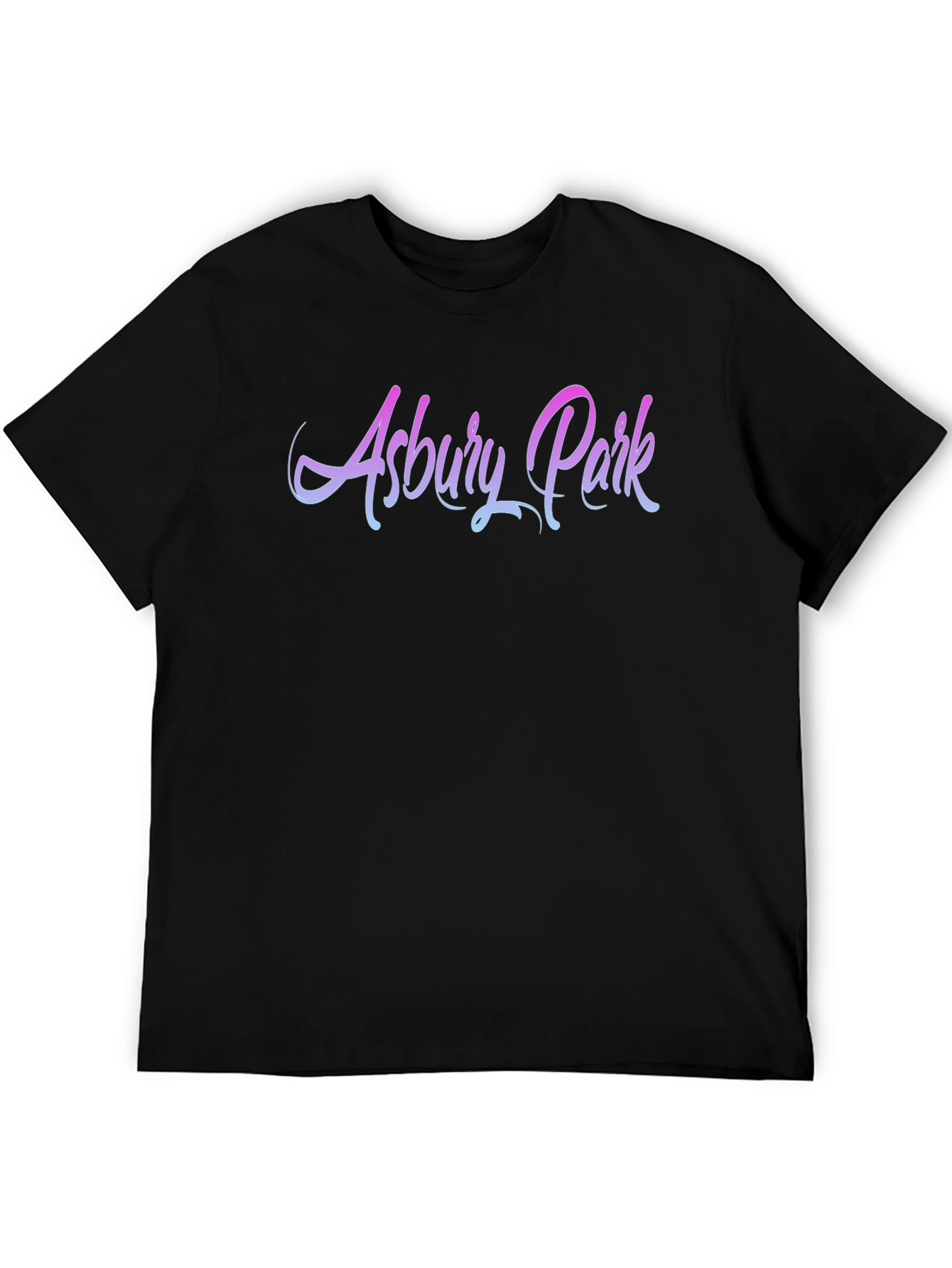Black Asbury Park Gradient Text Graphic Tee view 5