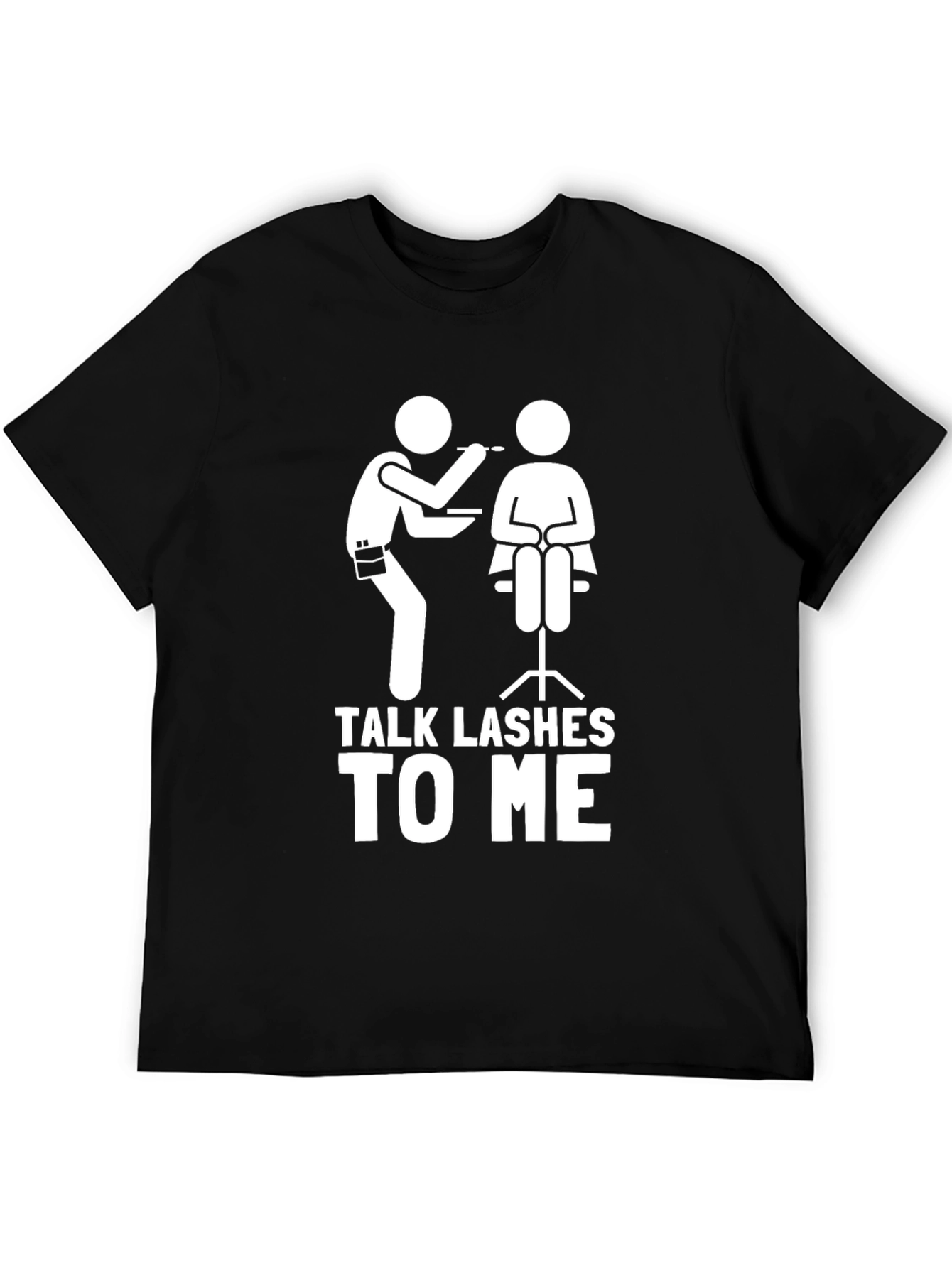 Black Talk Lashes to Me T-Shirt - Unisex Fashion Tee view 5