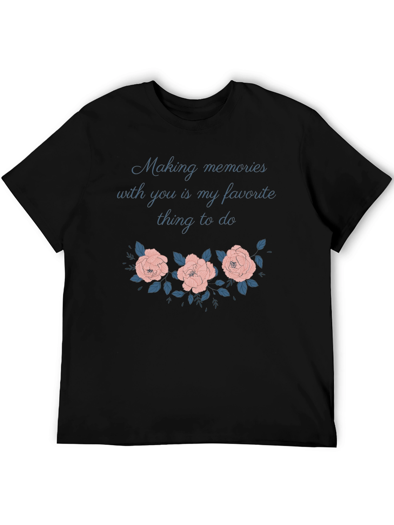Black Making Memories Floral Graphic Tee - Unisex view 5