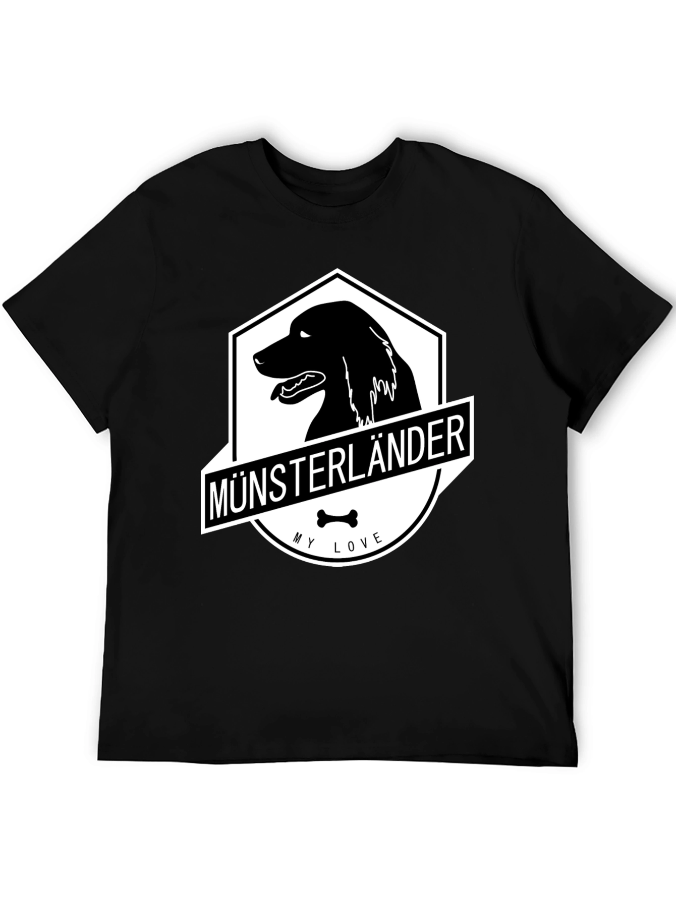 Black Münsterländer Dog T-Shirt - My Love Black Tee view 5