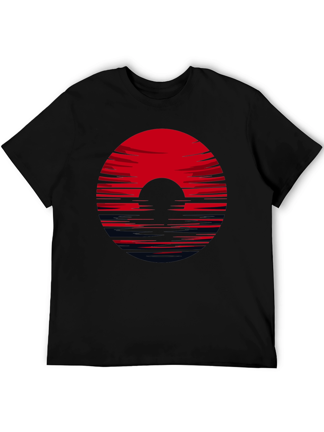 Black Red Horizon Black Tee view 5
