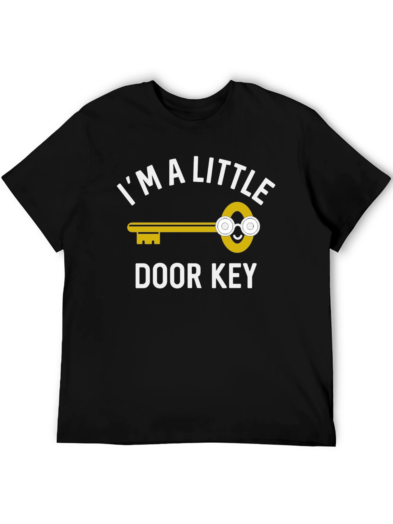 Black I'm A Little Door Key Funny Graphic T-Shirt view 5