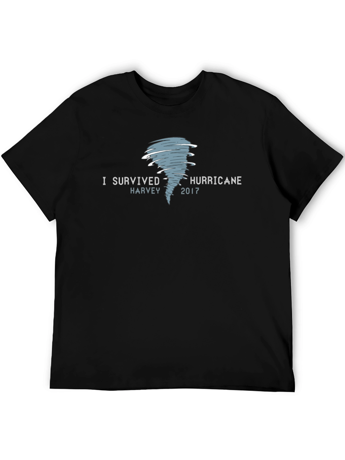 Black I Survived Hurricane Harvey 2017 T-Shirt view 5