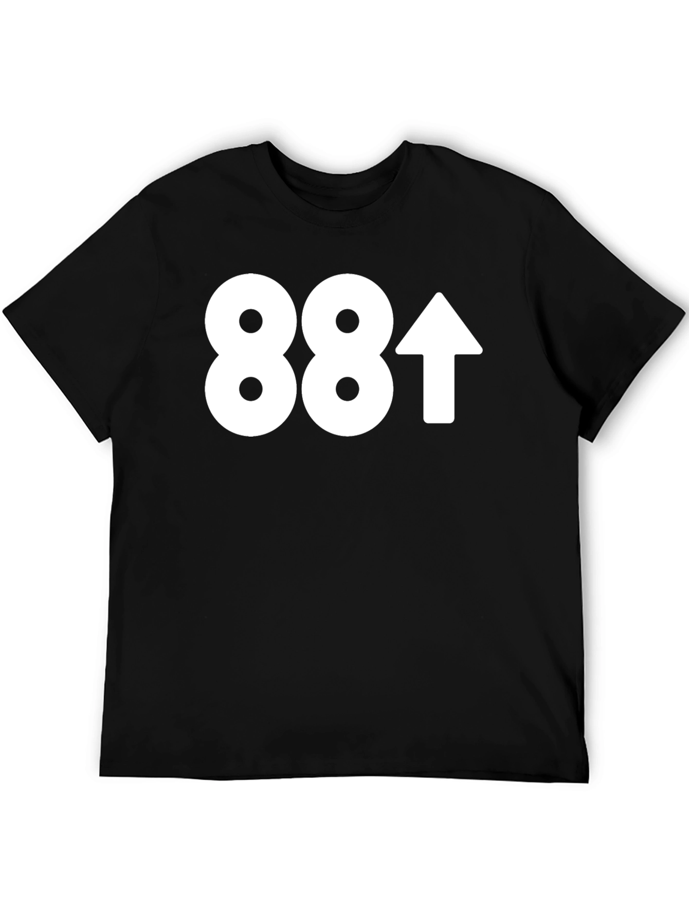 Black 88 Up Arrow T-Shirt - Casual Graphic Tee view 5