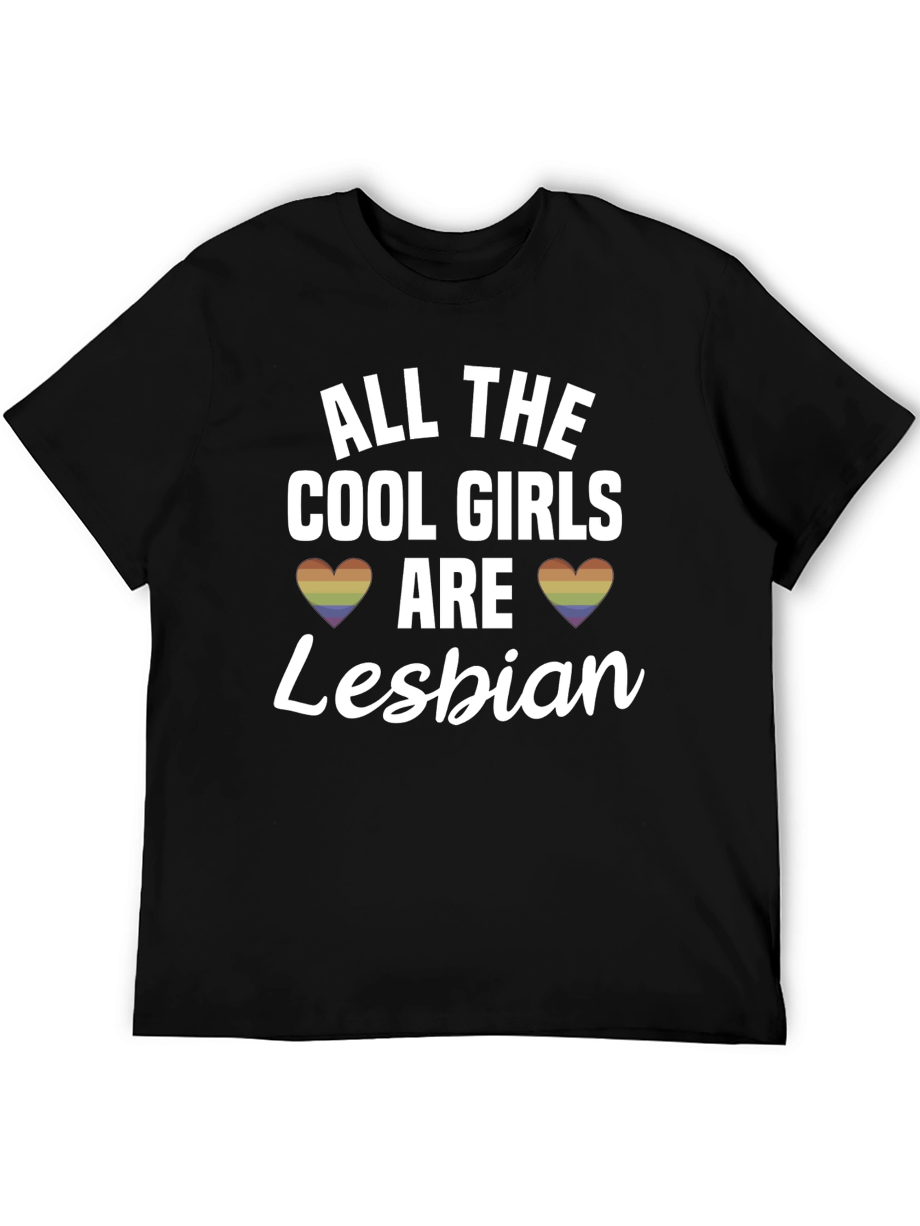 Black Cool Girls Lesbian T-Shirt - Pride Apparel view 5