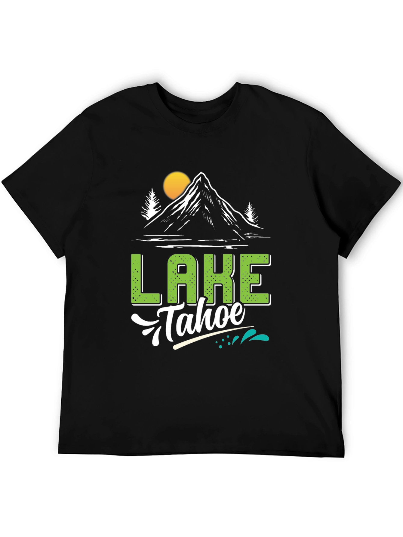 Black Lake Tahoe Black Graphic Tee view 5
