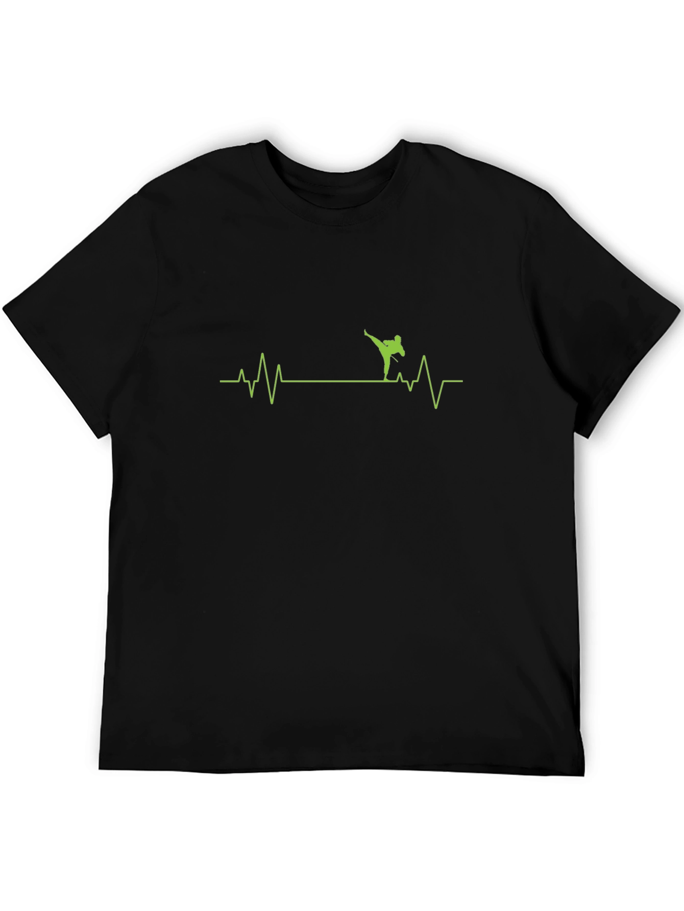 Black Martial Arts Heartbeat Tee view 5